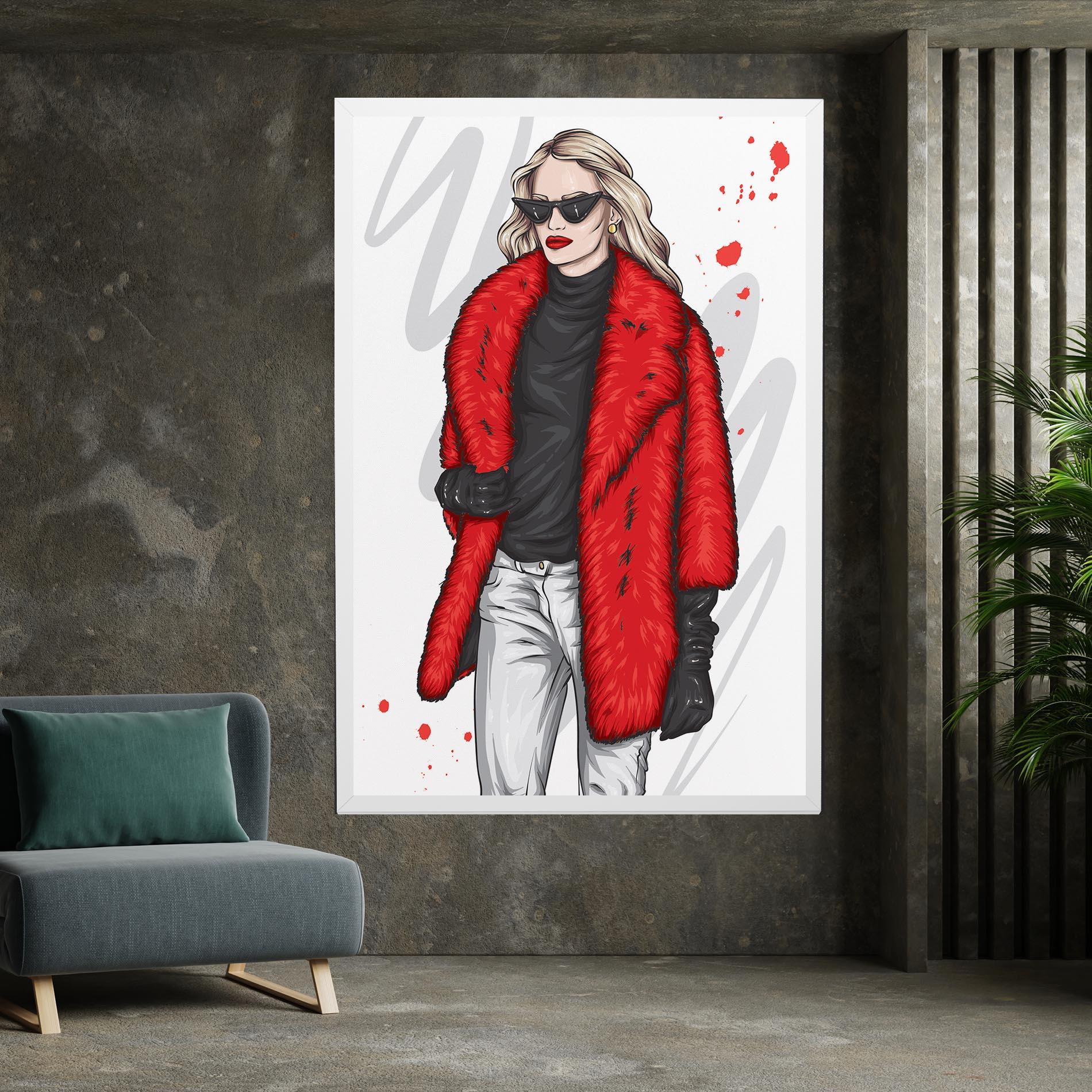 Vászonkép Black Blouse Woman mockup 7