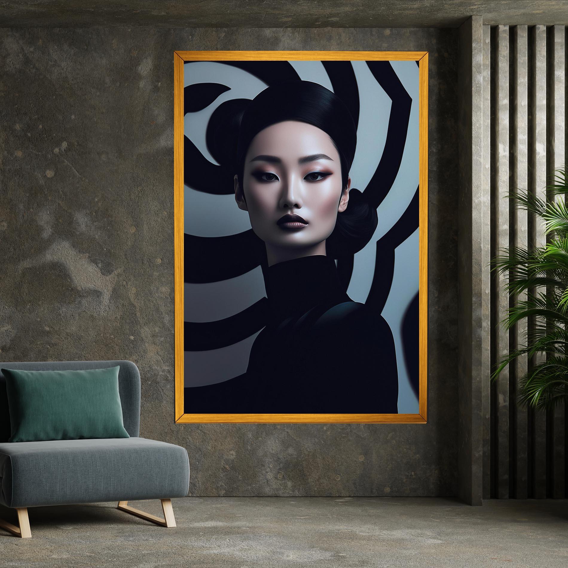 Vászonkép Asiatic Black Outfit mockup 7