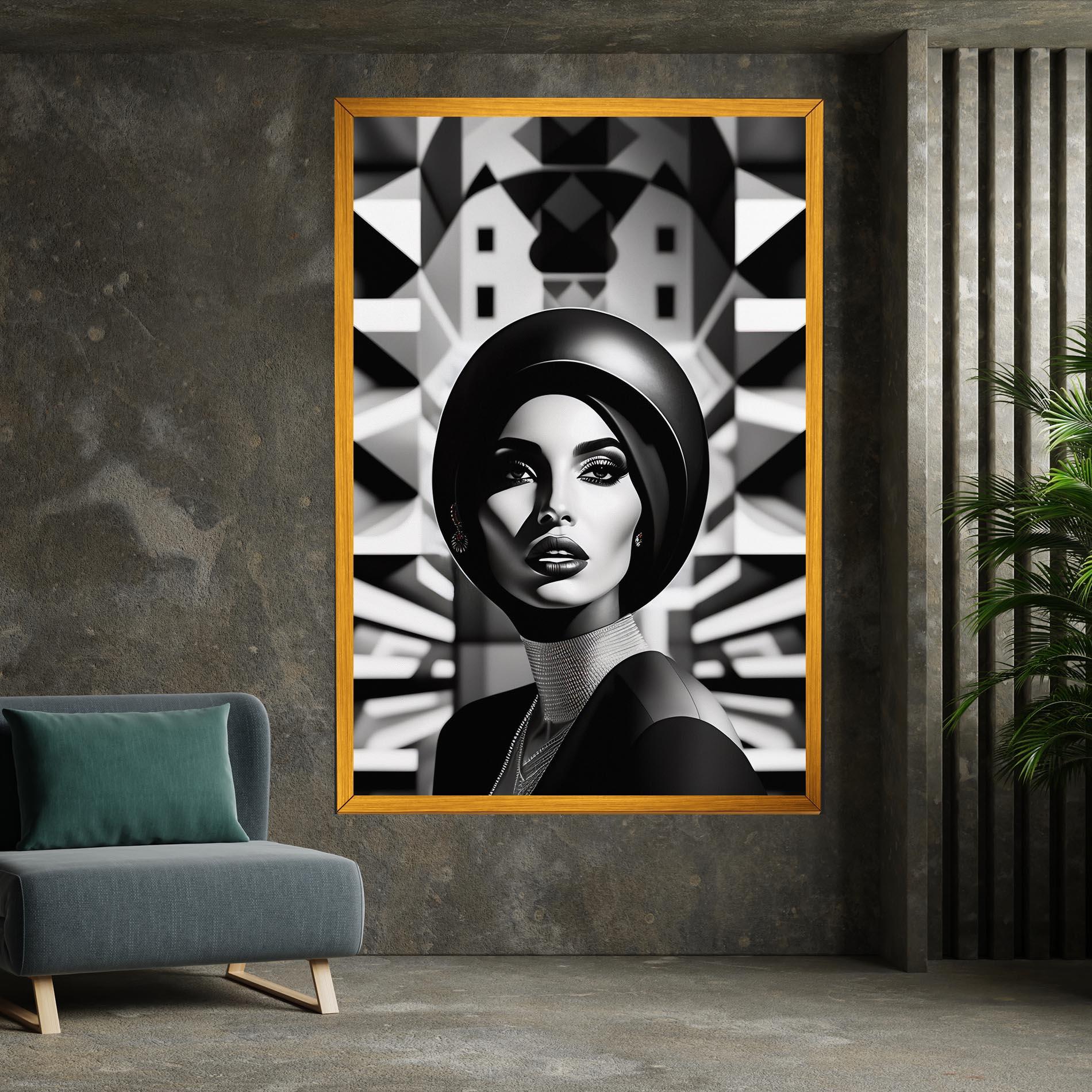 Vászonkép Big Black Hat mockup 7