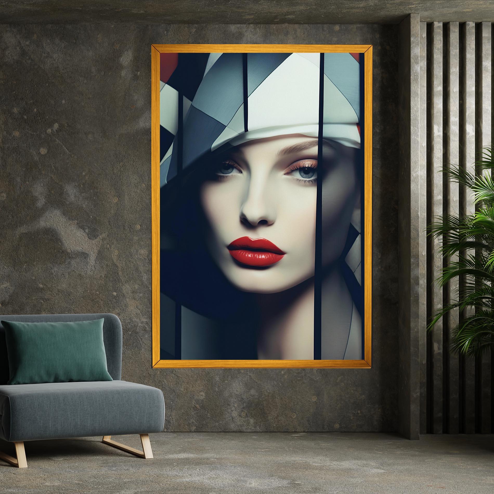 Vászonkép Big Juicy Lips Woman mockup 7