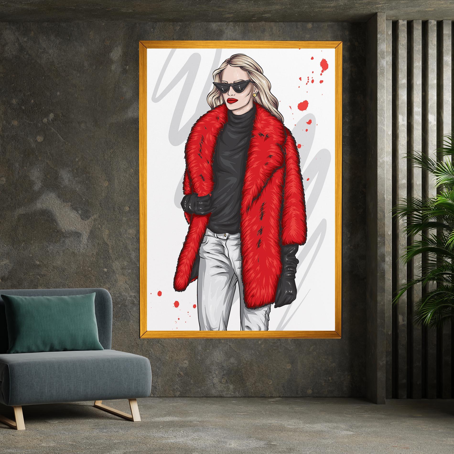 Vászonkép Black Blouse Woman mockup 7