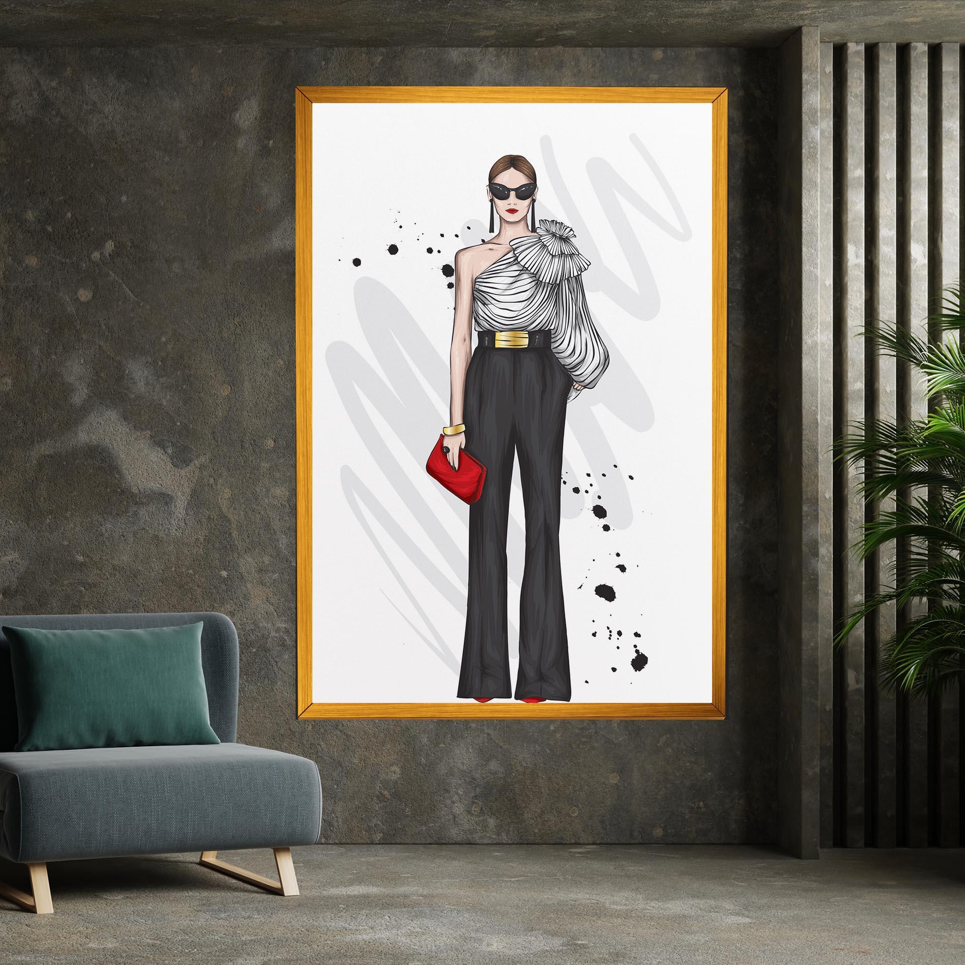 Vászonkép Tall Black Pants mockup 7