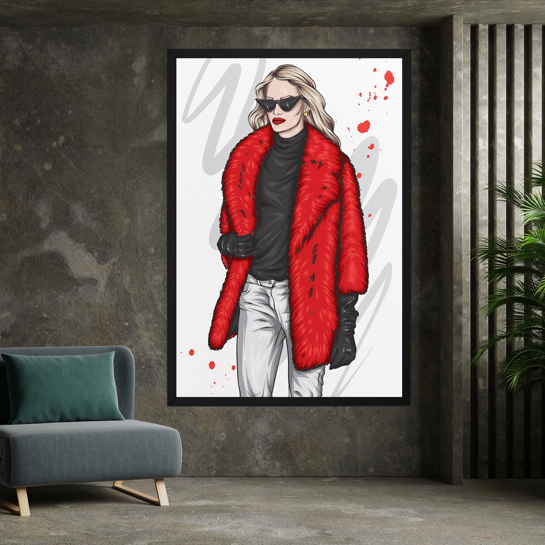 Vászonkép Black Blouse Woman mockup 7