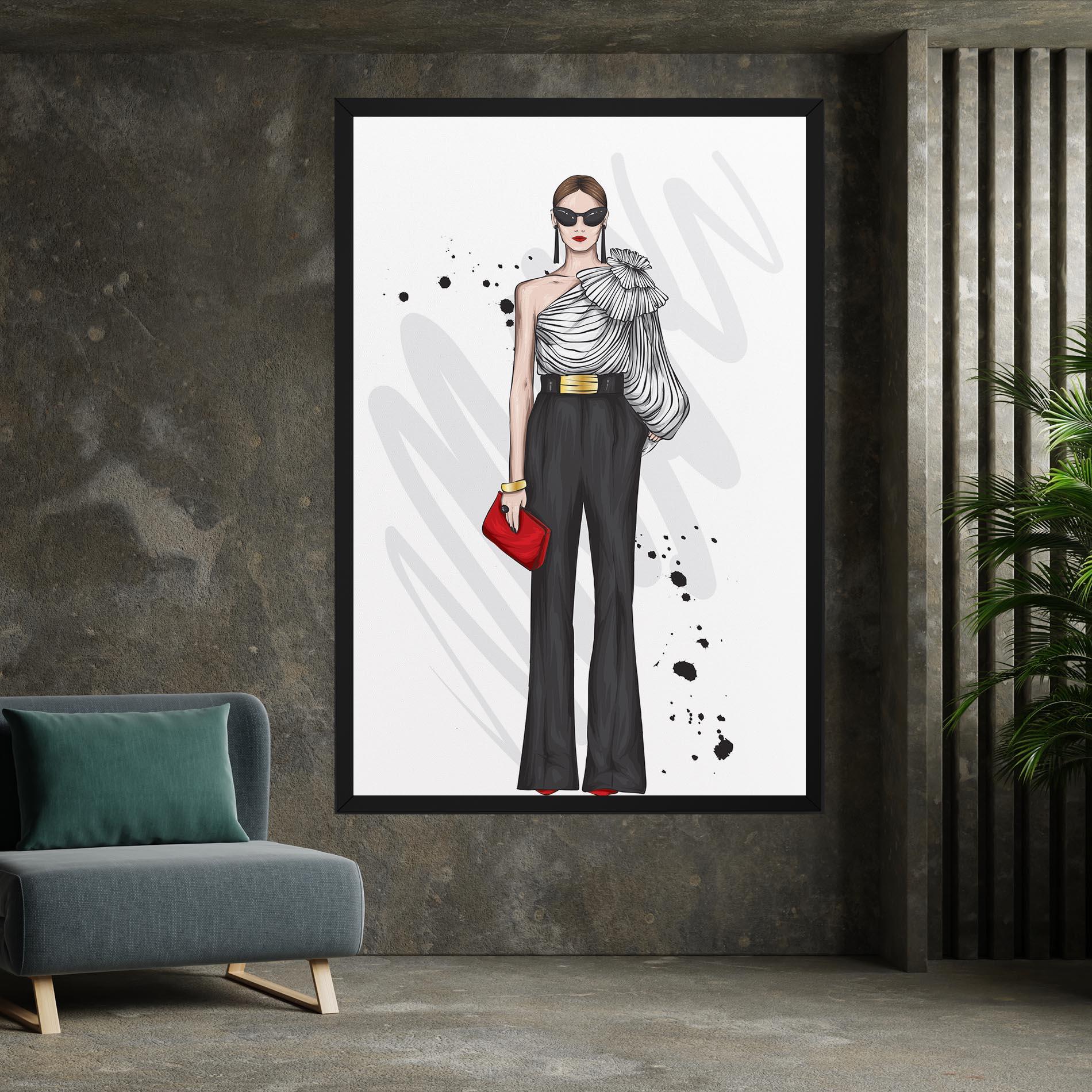 Vászonkép Tall Black Pants mockup 7