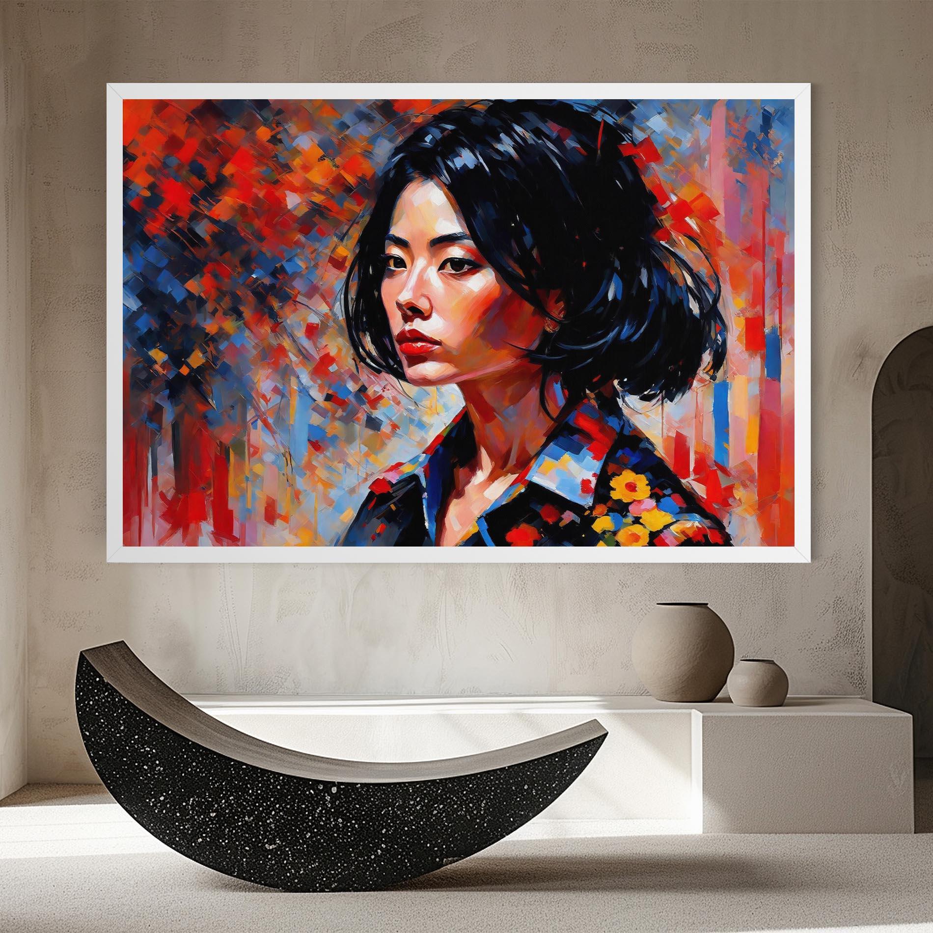 Vászonkép Beautiful Asian Woman mockup 8