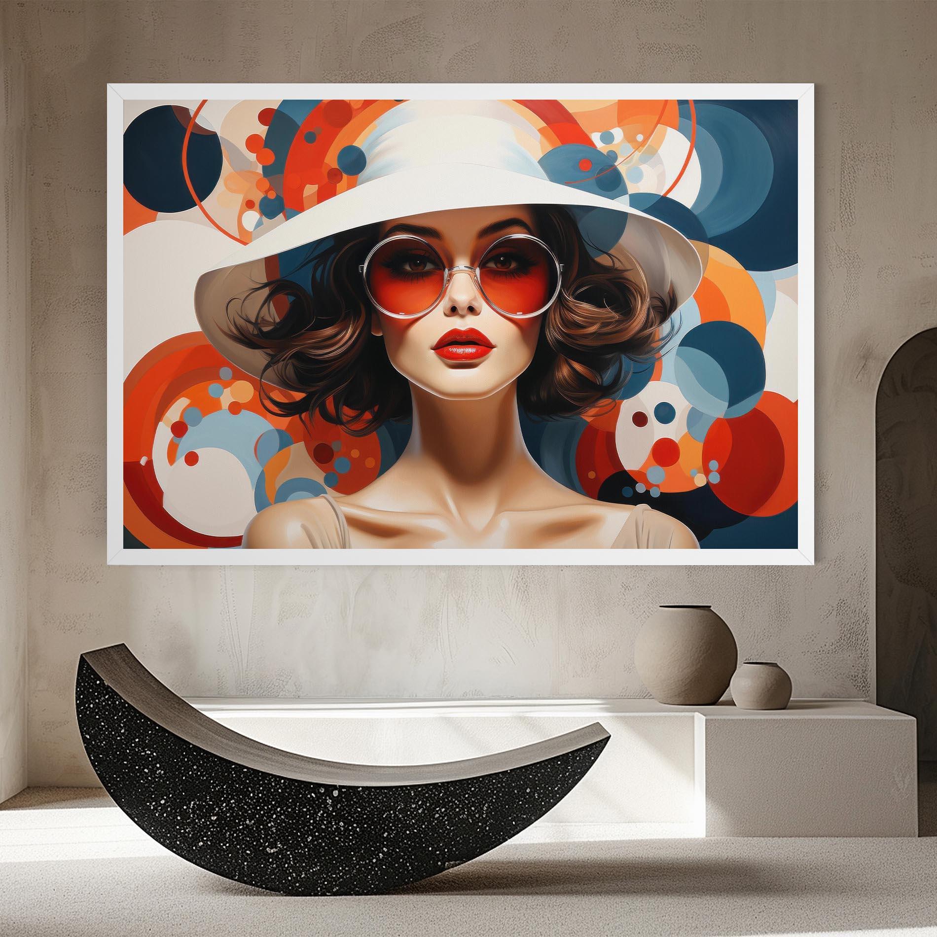 Vászonkép Big Glasses Woman mockup 8