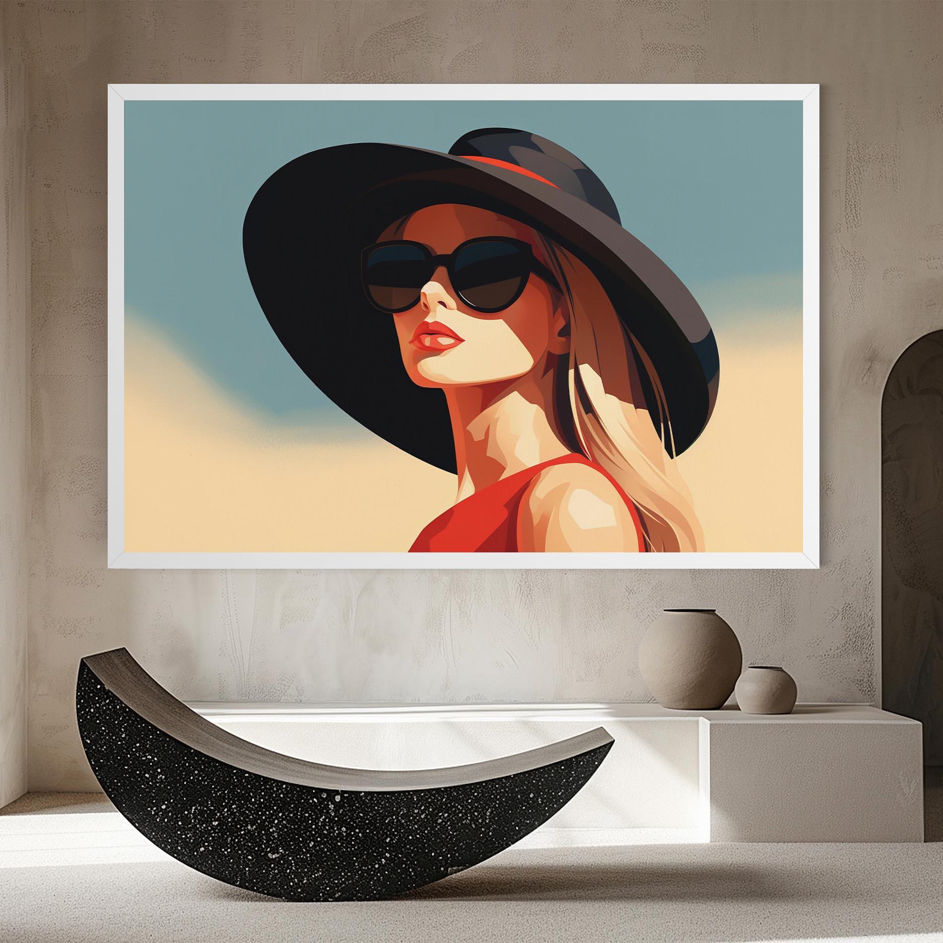 Vászonkép Caucasian Glamor Model mockup 8