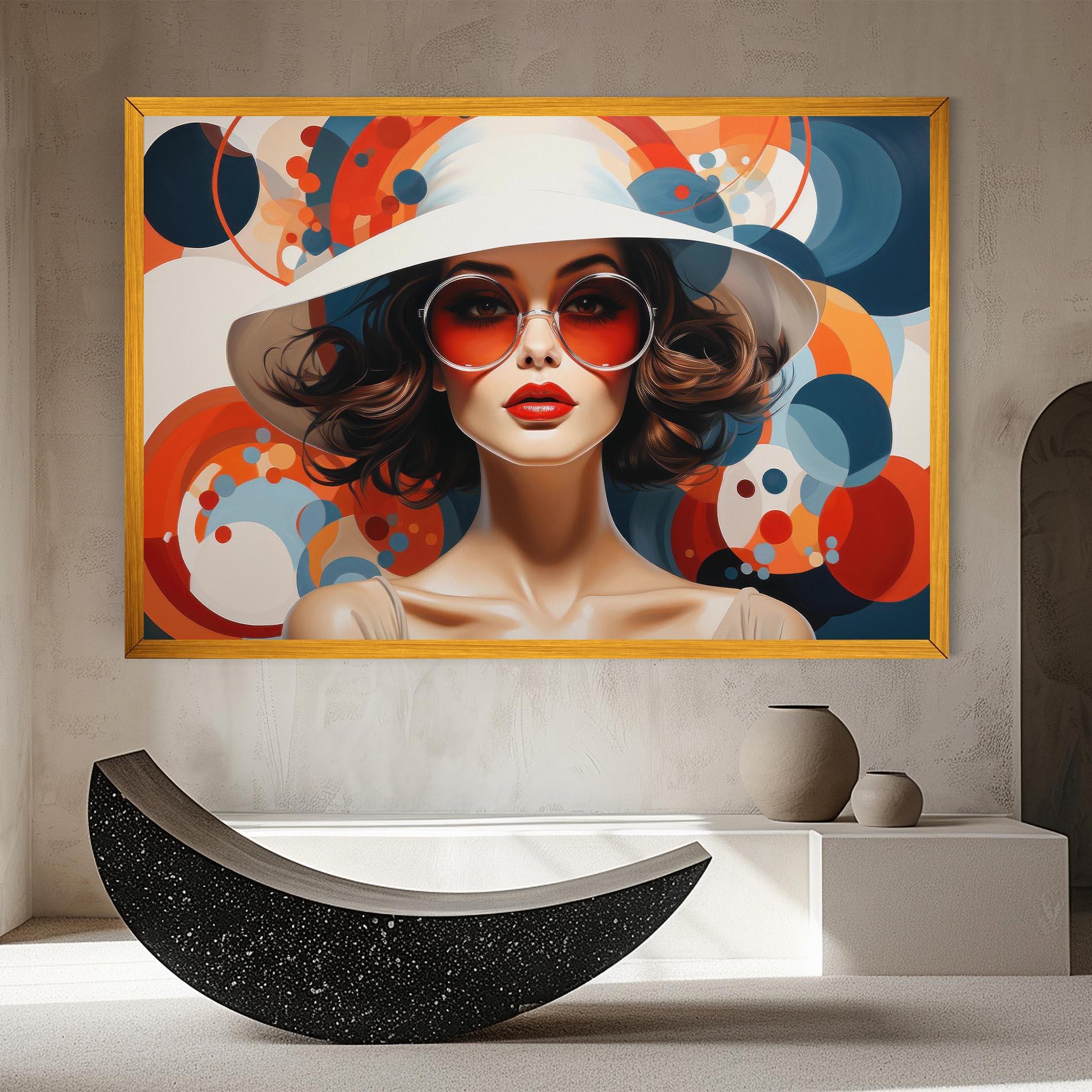 Vászonkép Big Glasses Woman mockup 8