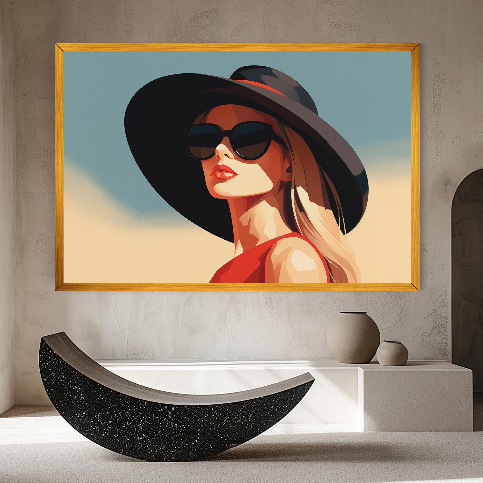 Vászonkép Caucasian Glamor Model mockup 8