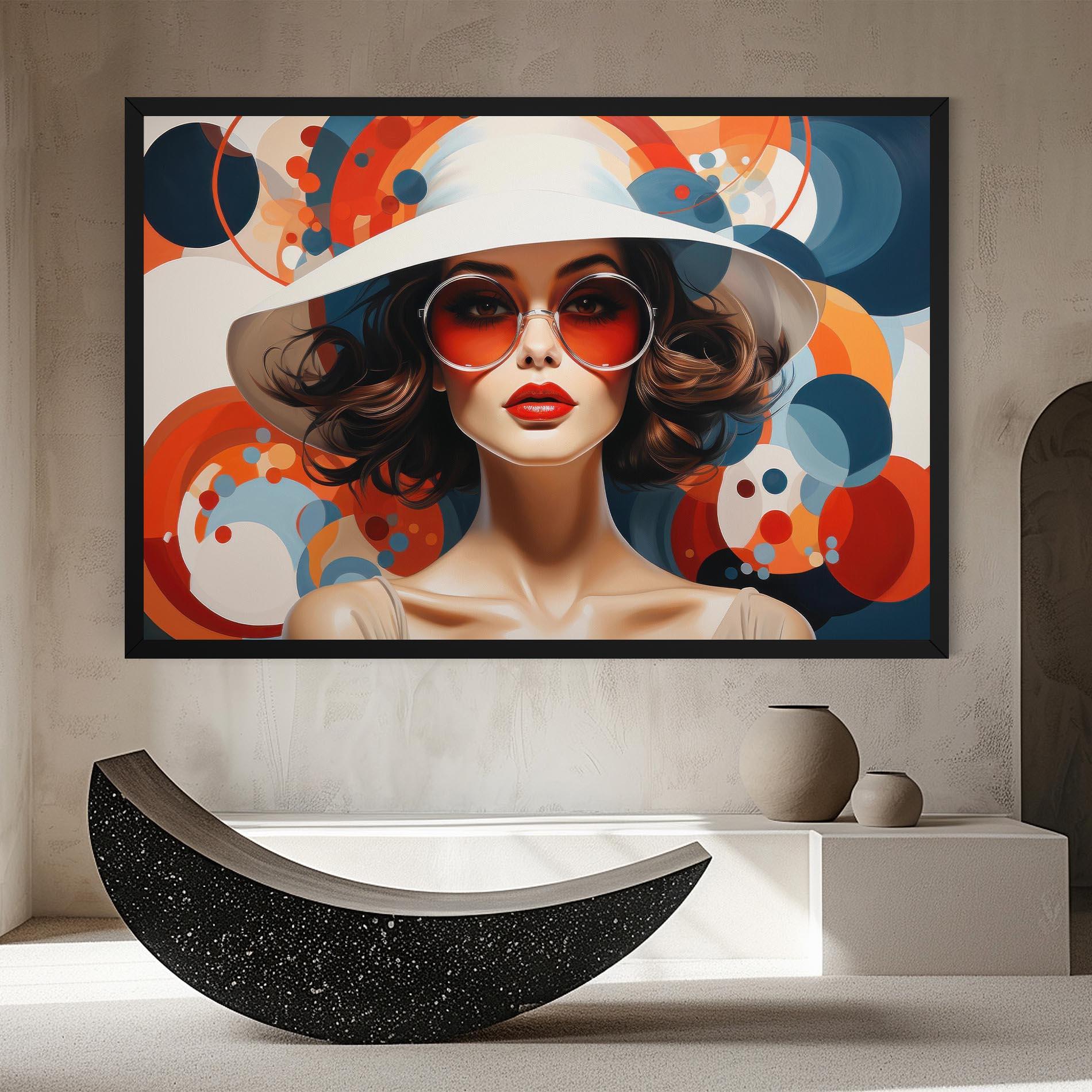 Vászonkép Big Glasses Woman mockup 8