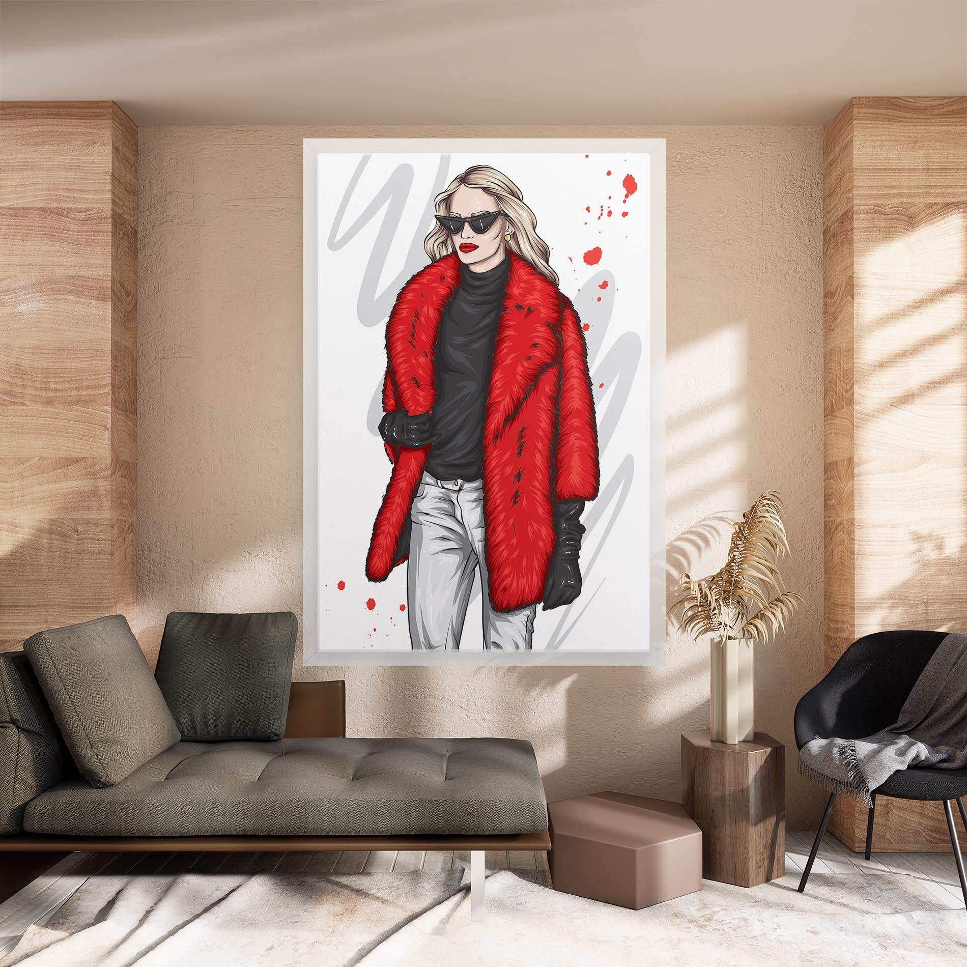 Vászonkép Black Blouse Woman mockup 8