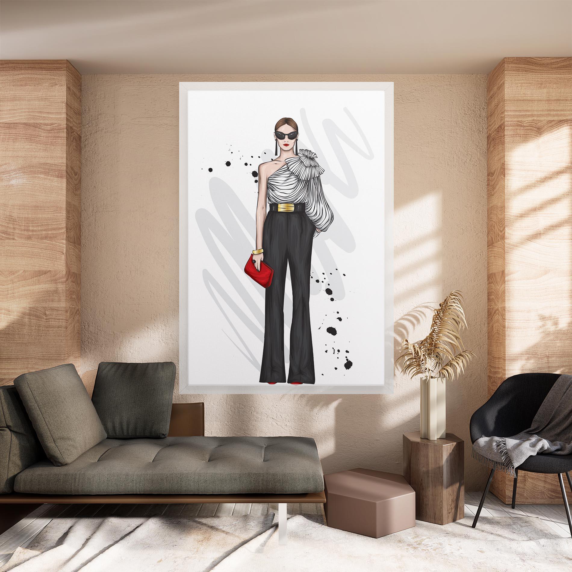 Vászonkép Tall Black Pants mockup 8