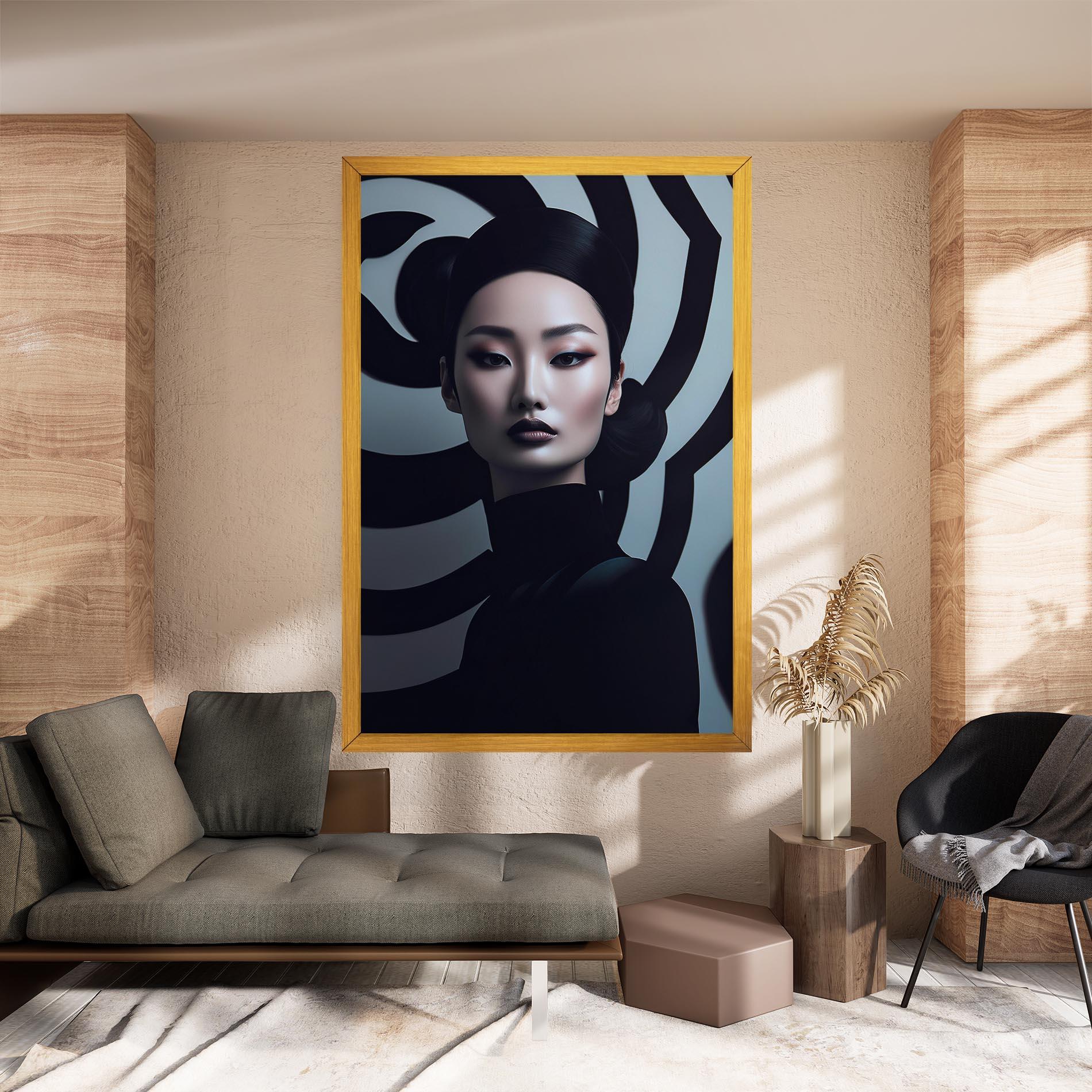 Vászonkép Asiatic Black Outfit mockup 8