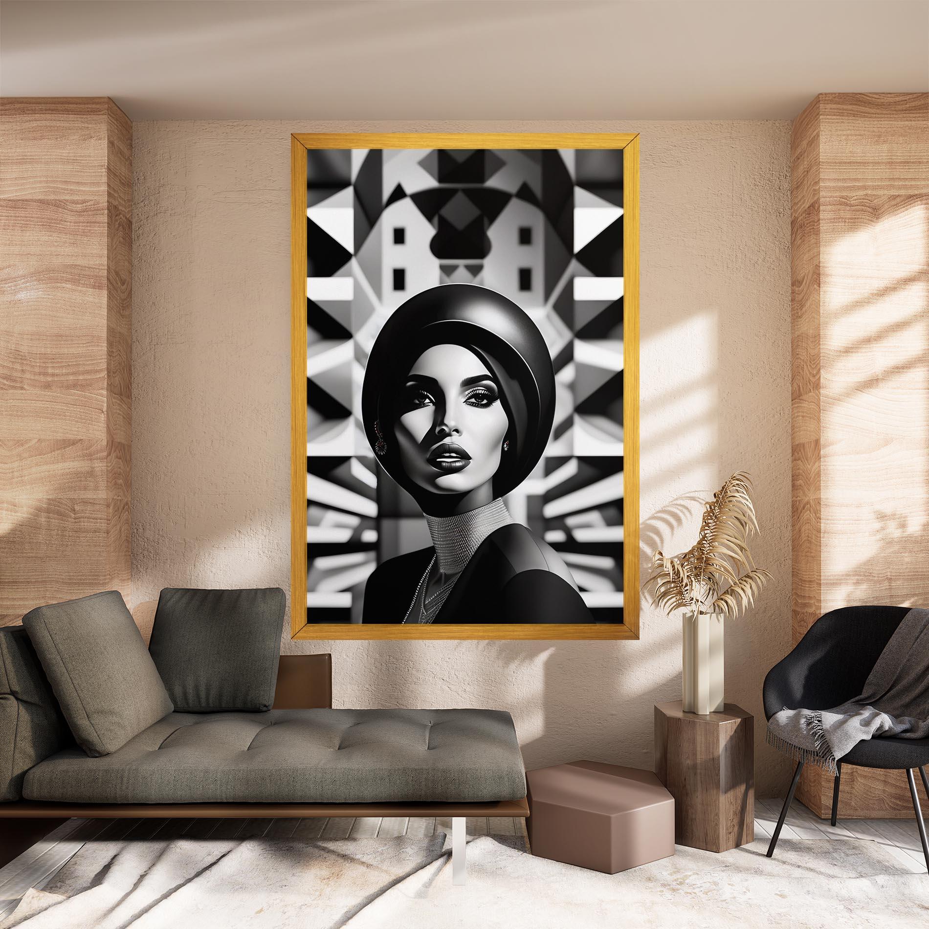 Vászonkép Big Black Hat mockup 8