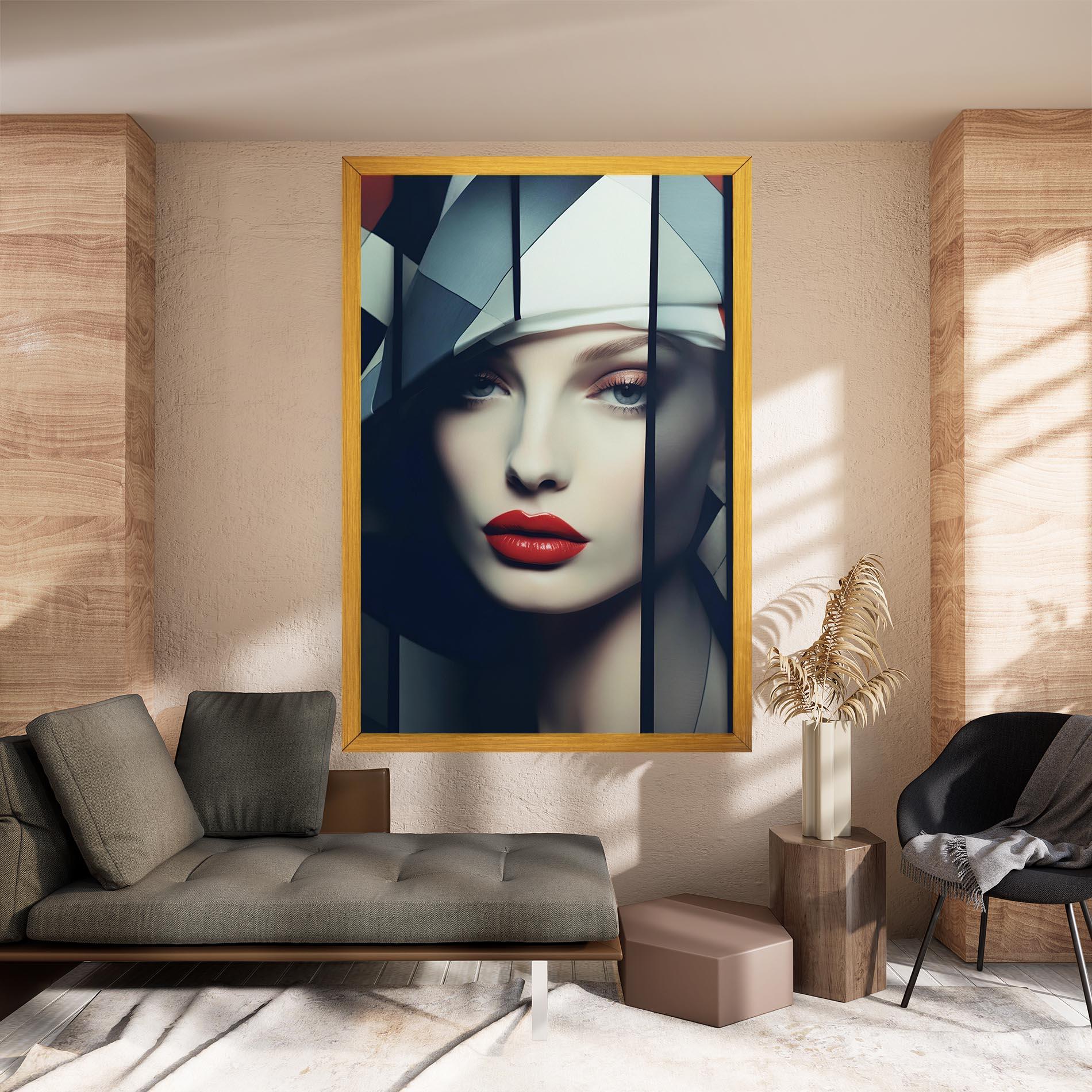 Vászonkép Big Juicy Lips Woman mockup 8