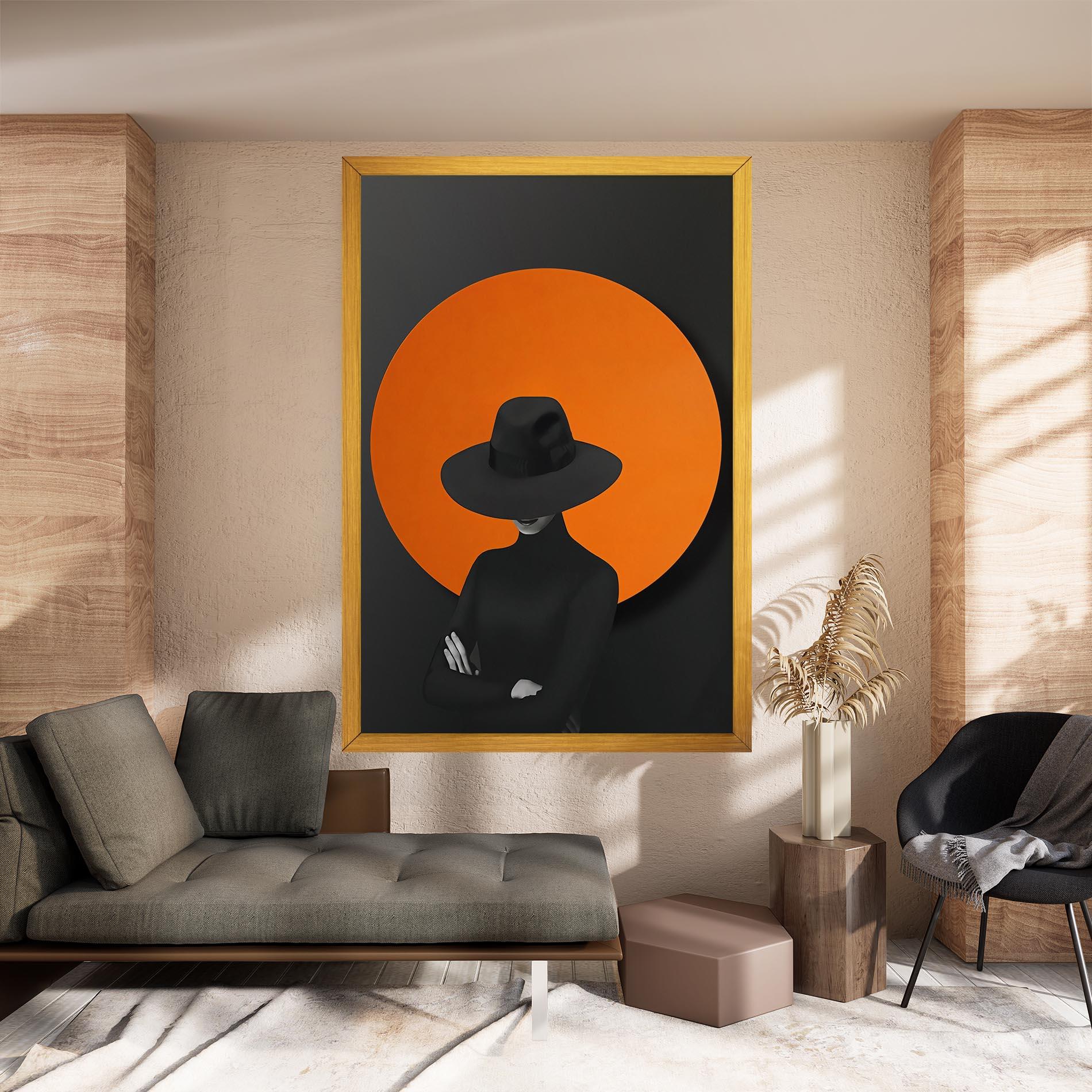 Vászonkép Black Fashion mockup 8