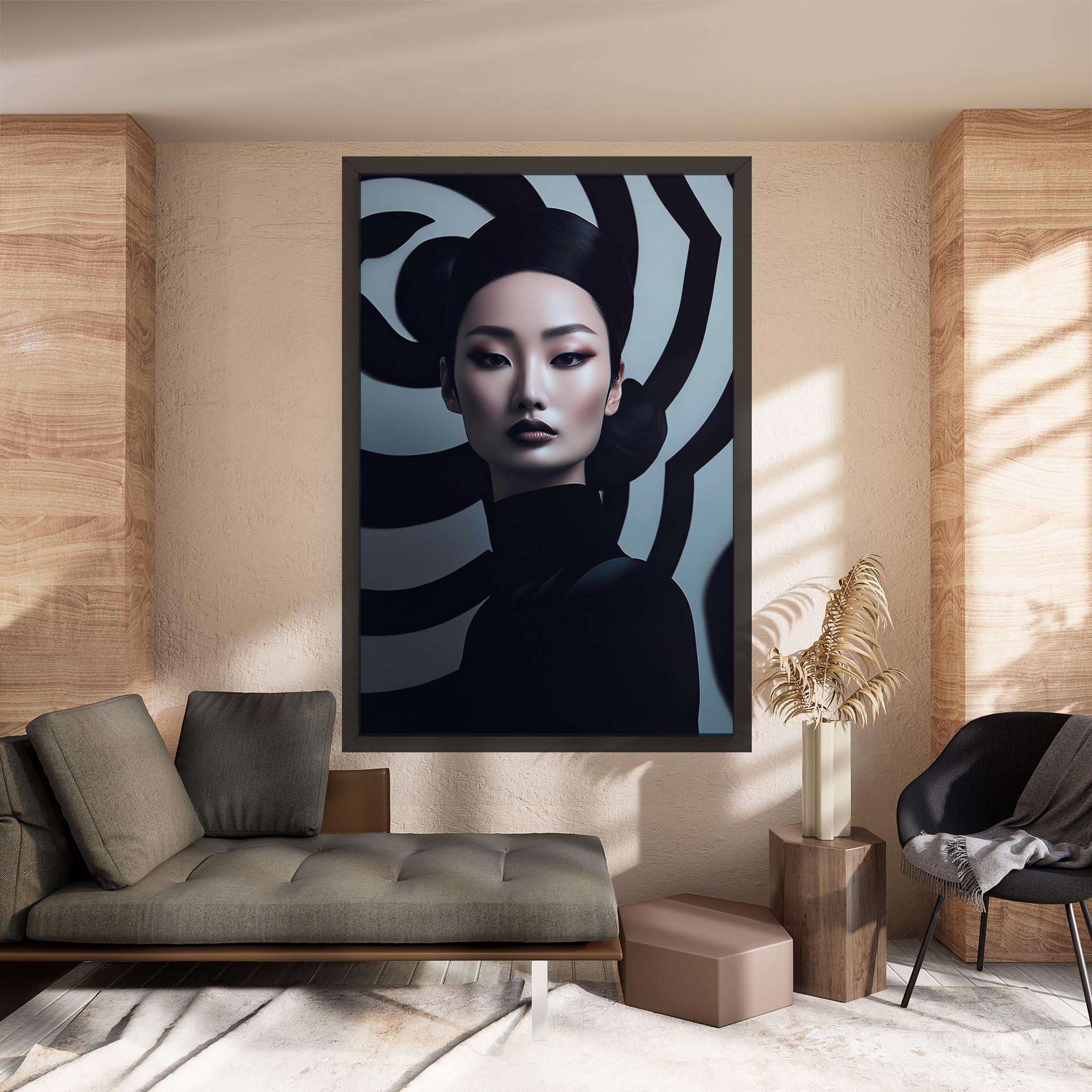 Vászonkép Asiatic Black Outfit mockup 8