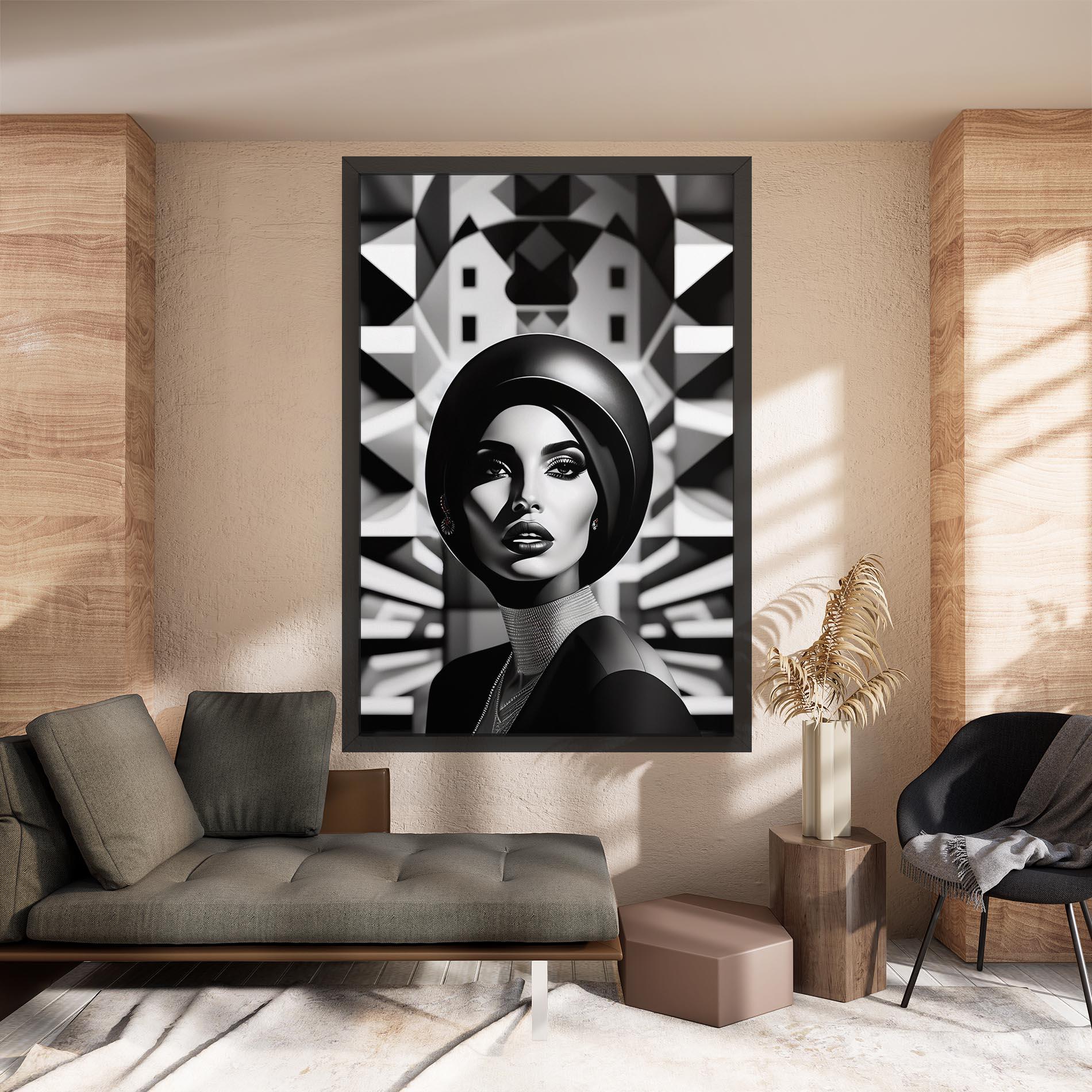 Vászonkép Big Black Hat mockup 8