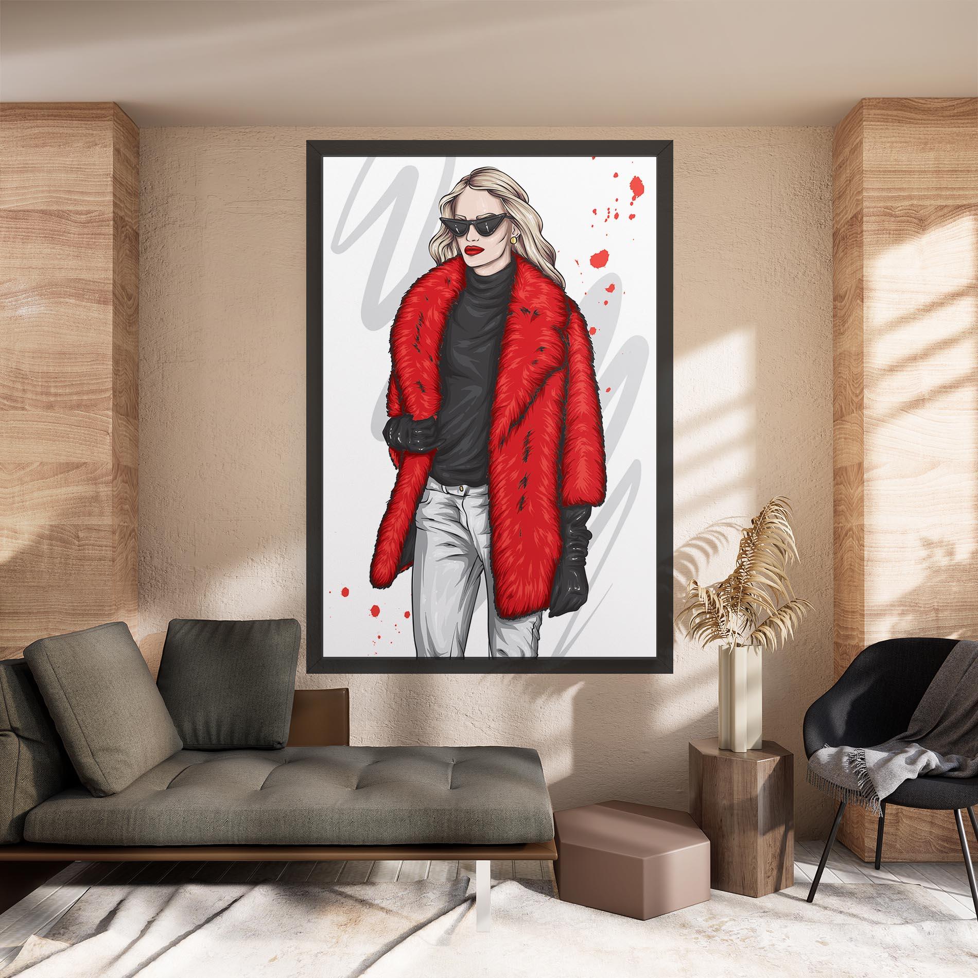 Vászonkép Black Blouse Woman mockup 8