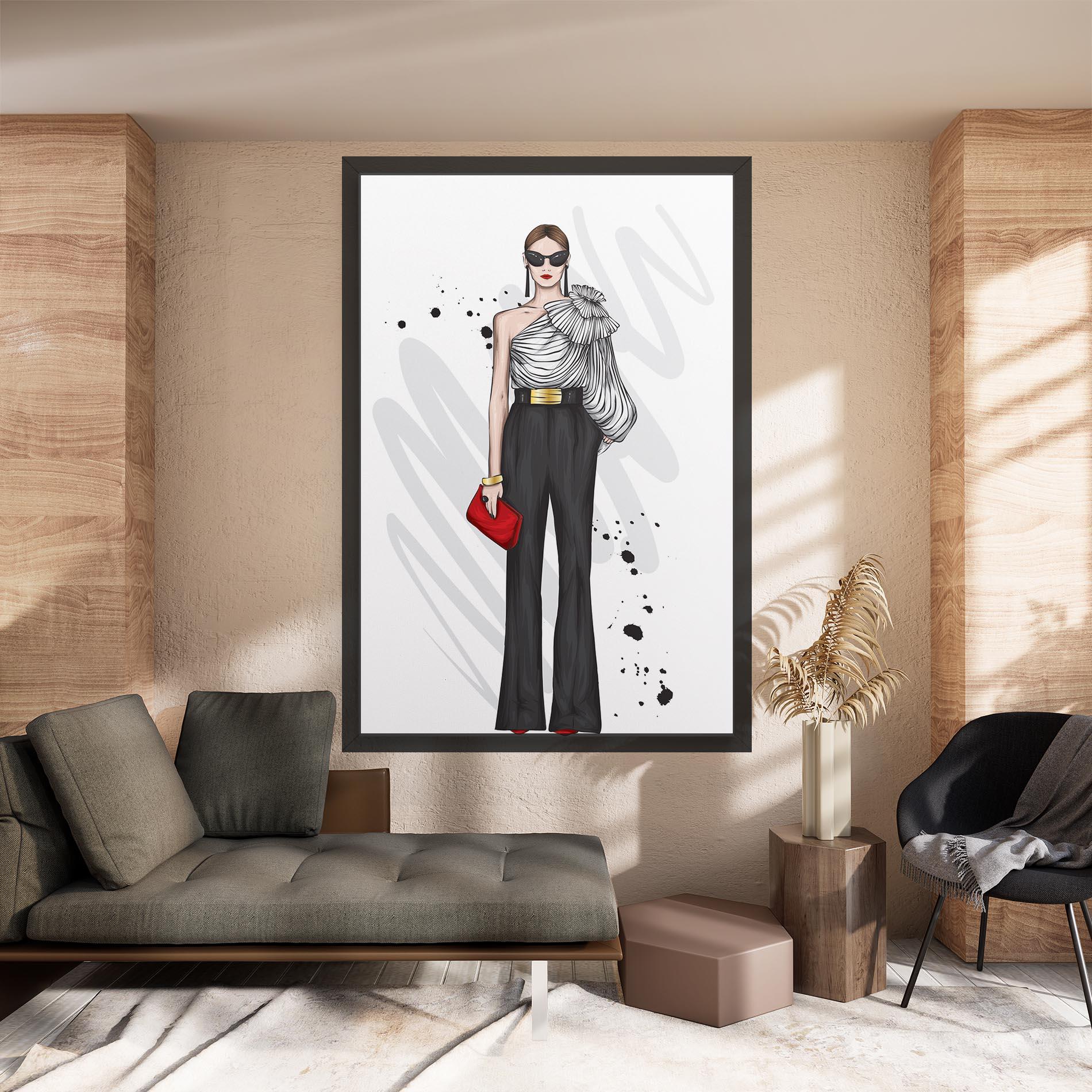 Vászonkép Tall Black Pants mockup 8