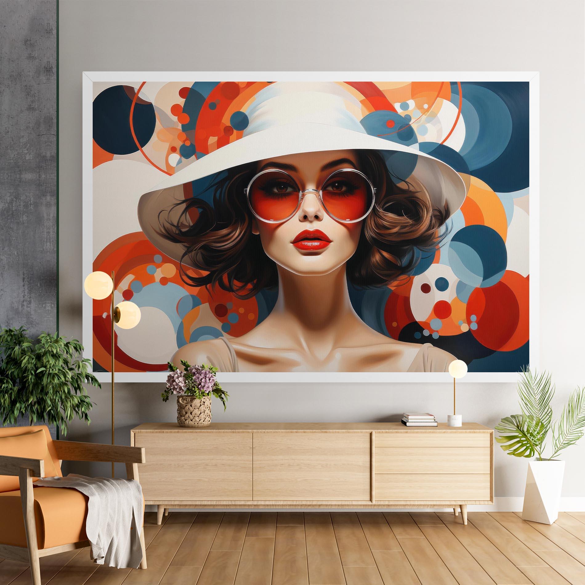 Vászonkép Big Glasses Woman mockup 9