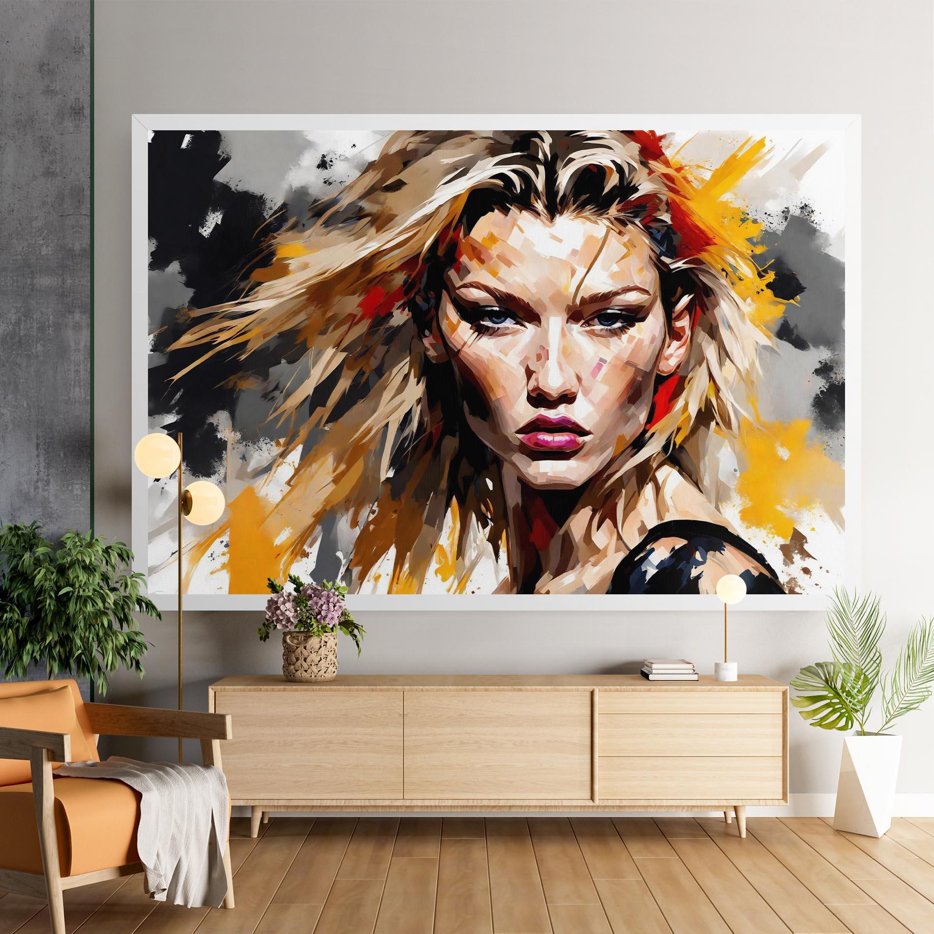 Vászonkép Blond Hair Splash mockup 9