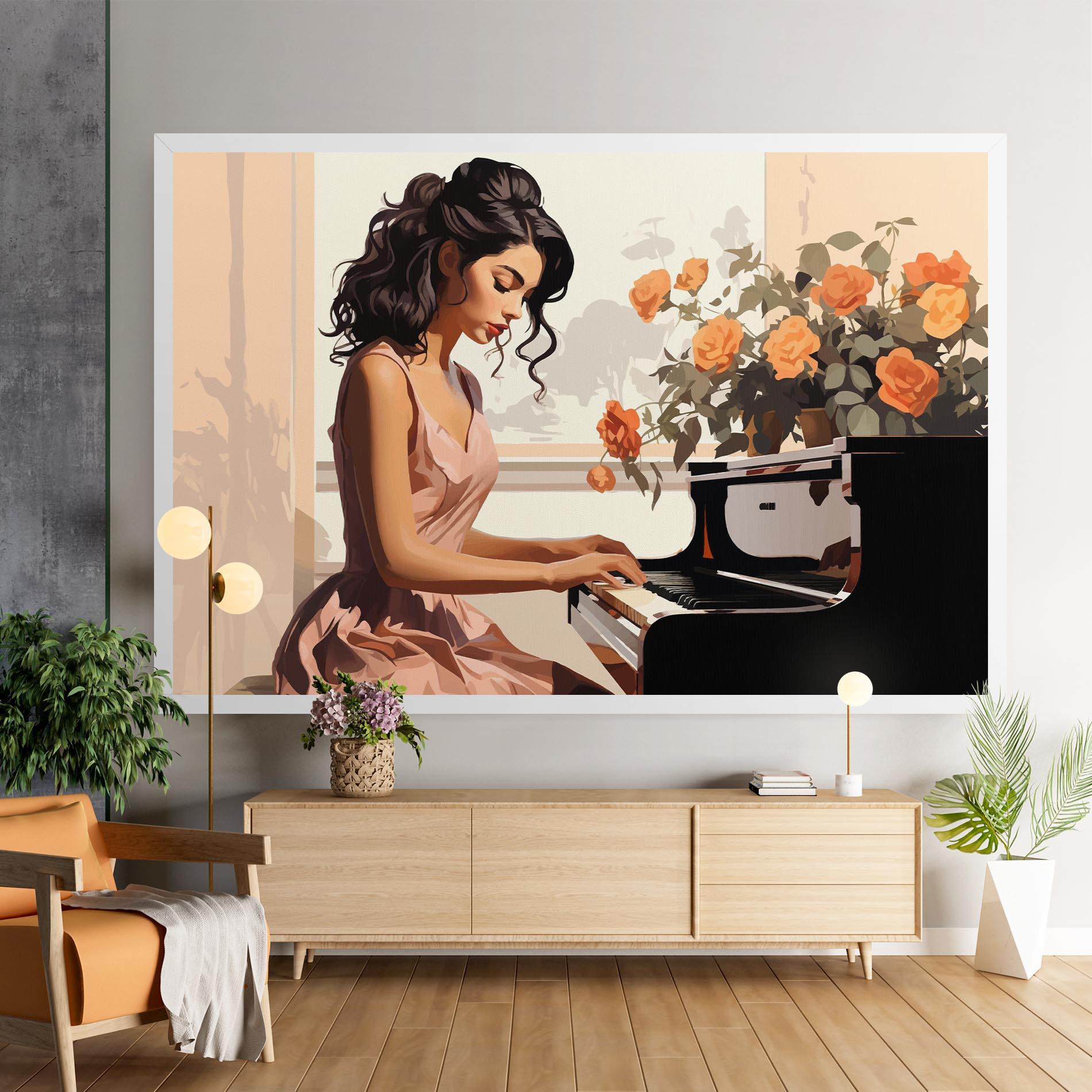 Vászonkép Singer Painting mockup 9