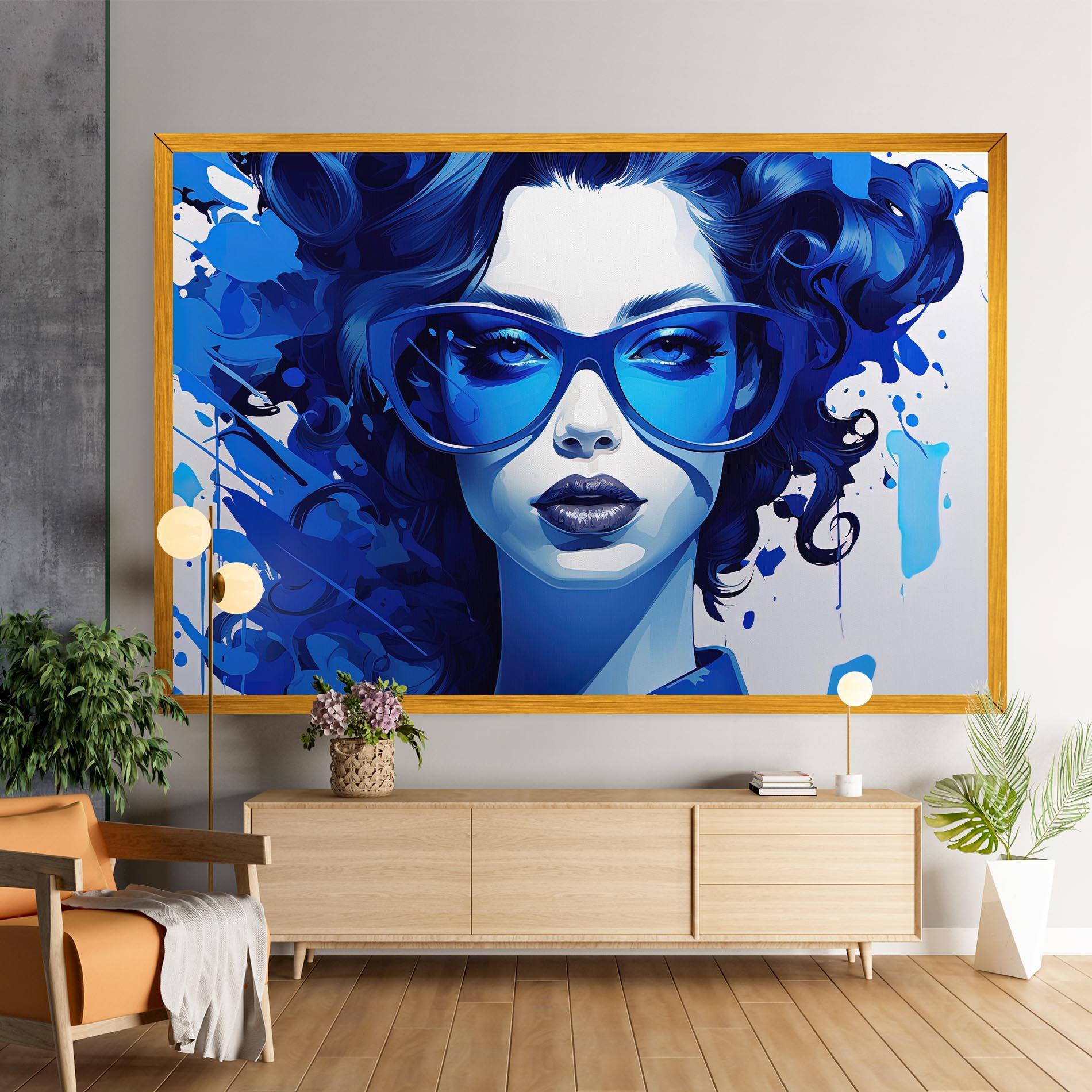 Vászonkép Big Blue Glasses mockup 9