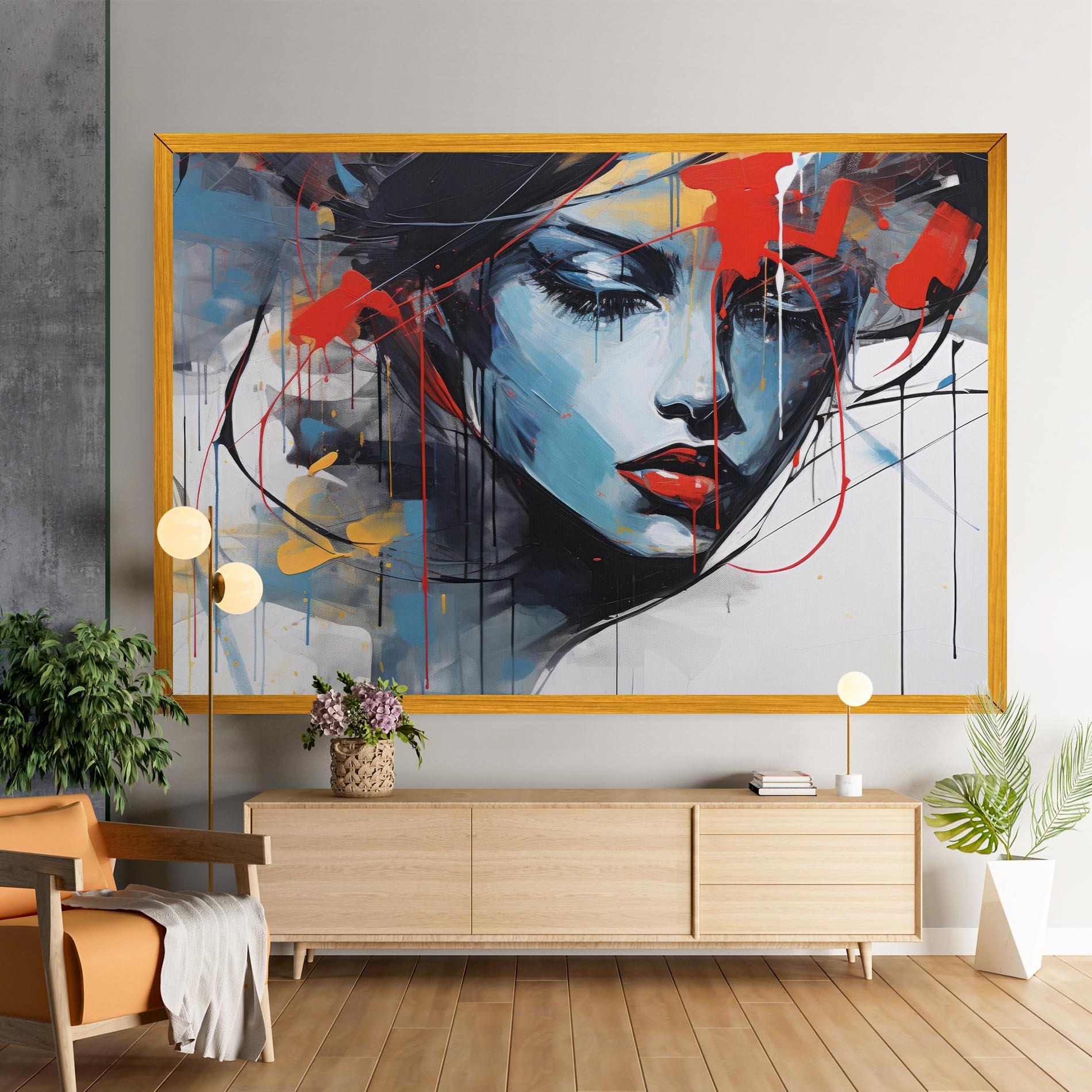 Vászonkép Edgy Woman mockup 9