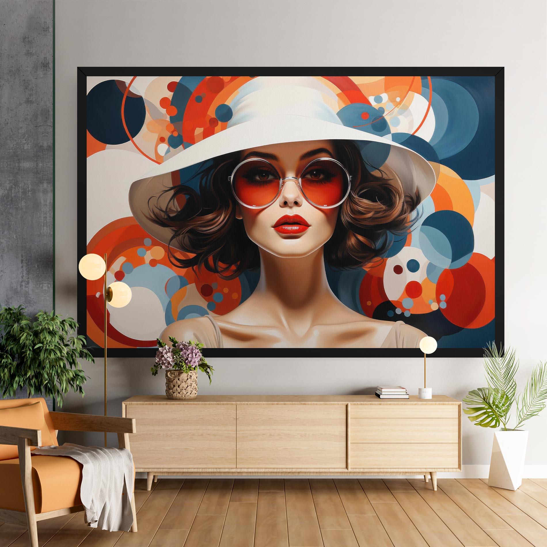 Vászonkép Big Glasses Woman mockup 9
