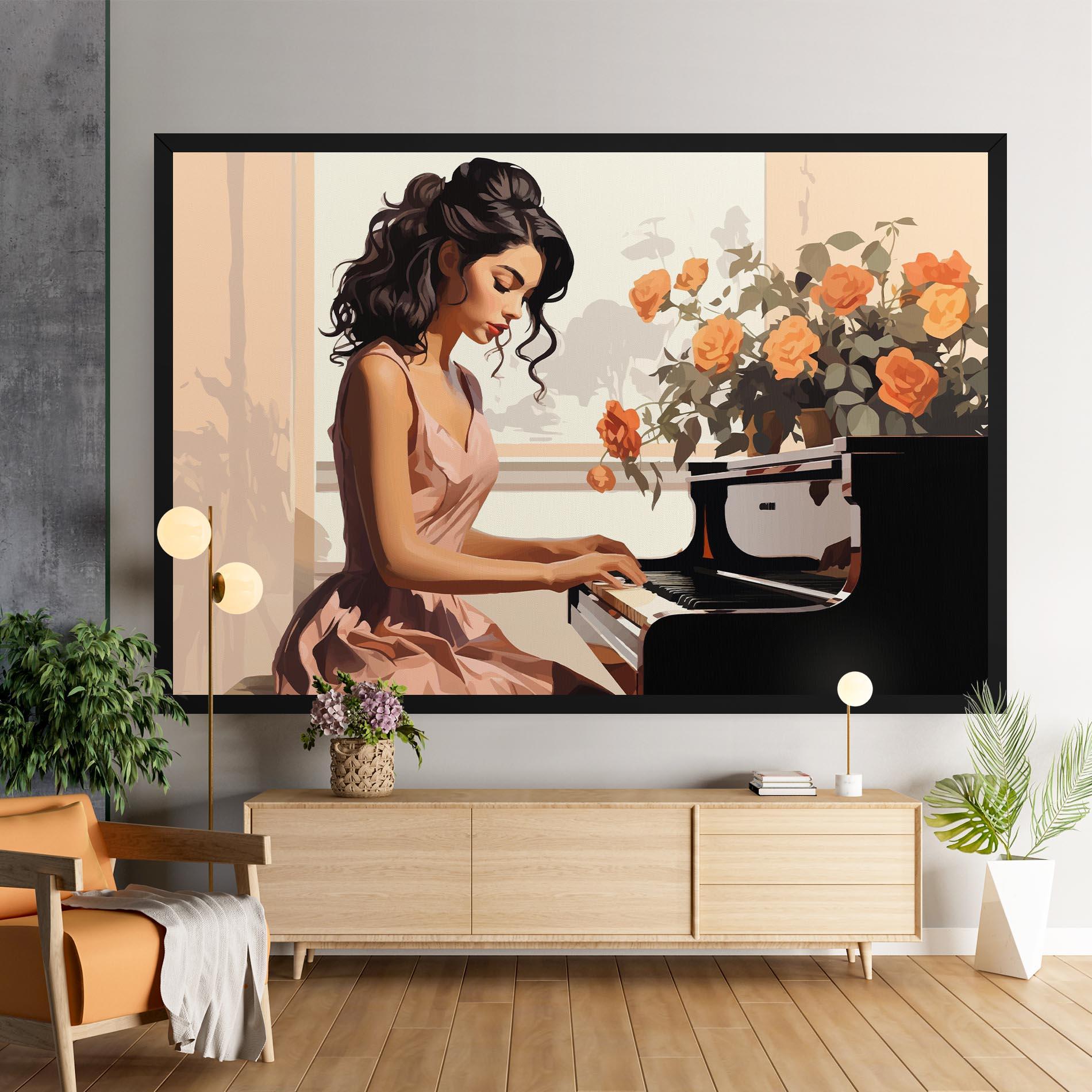 Vászonkép Singer Painting mockup 9