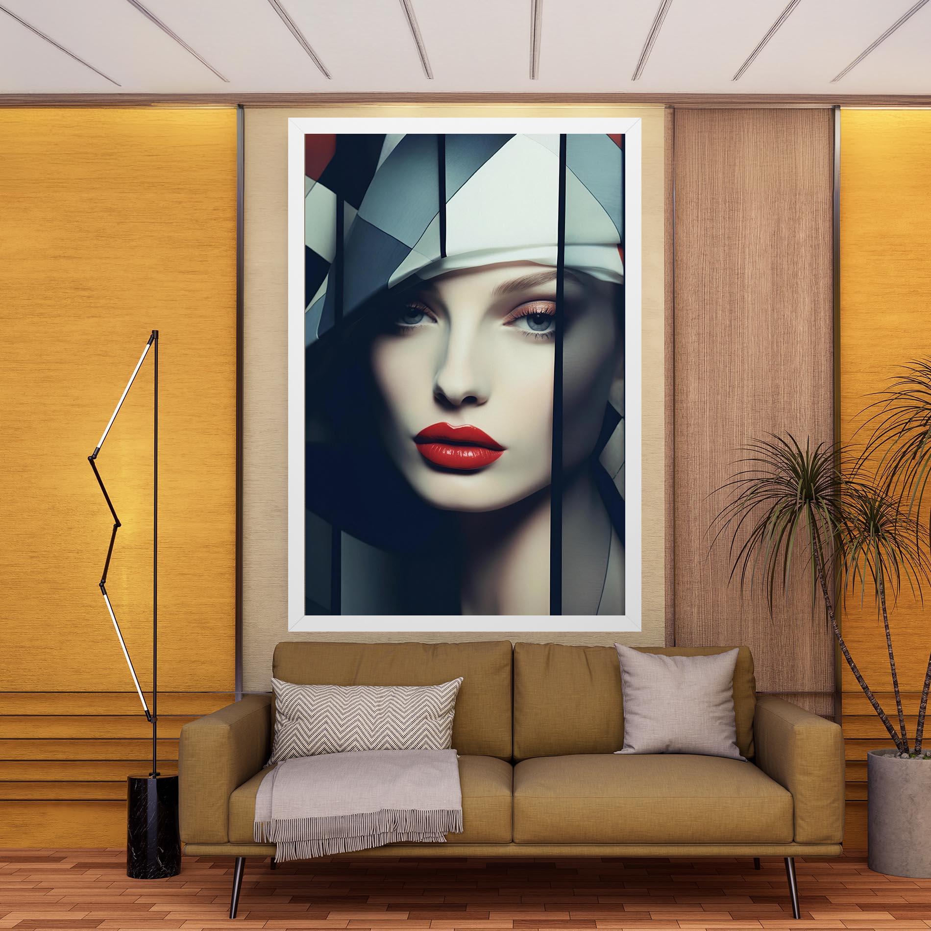 Vászonkép Big Juicy Lips Woman mockup 9