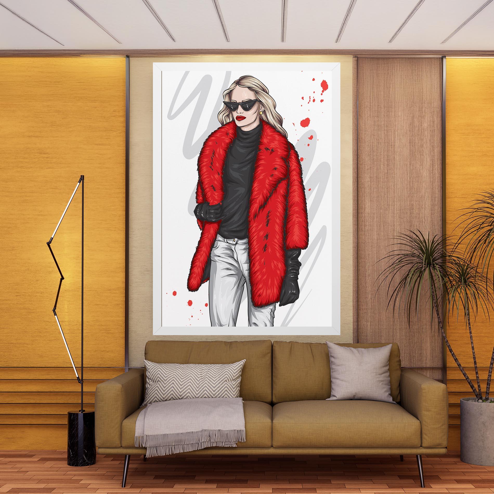 Vászonkép Black Blouse Woman mockup 9