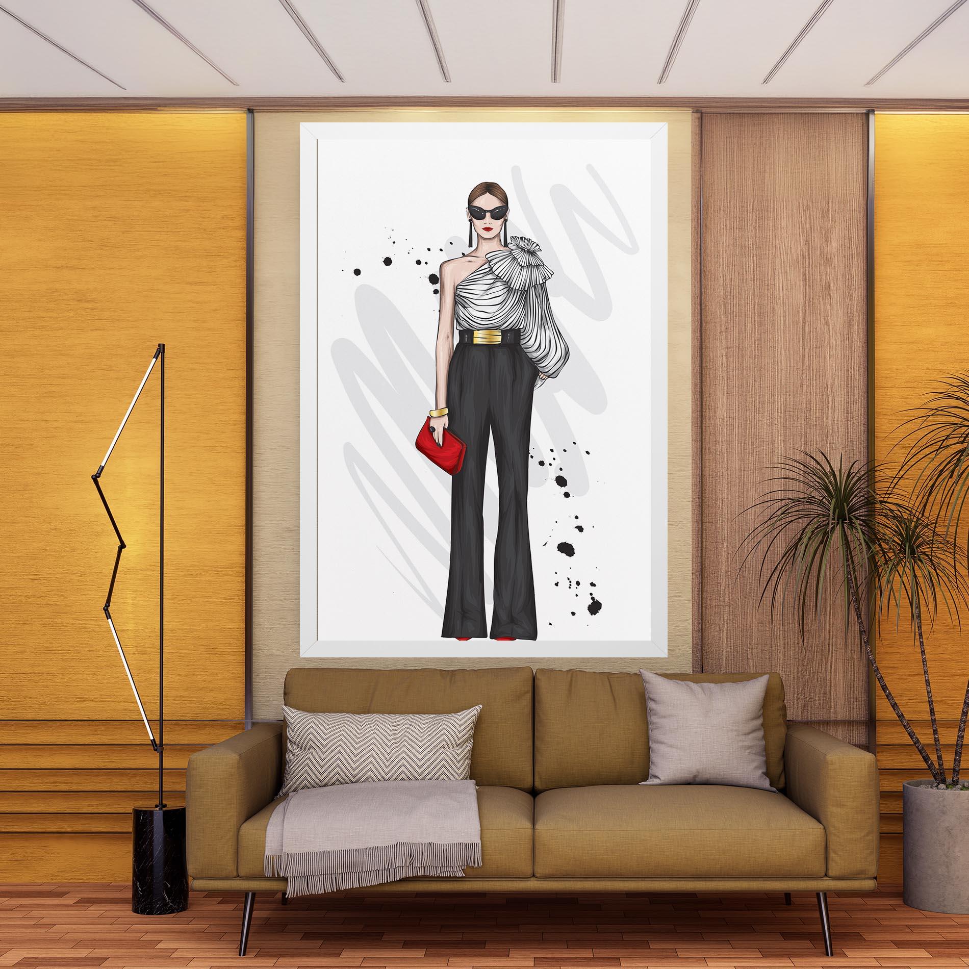 Vászonkép Tall Black Pants mockup 9