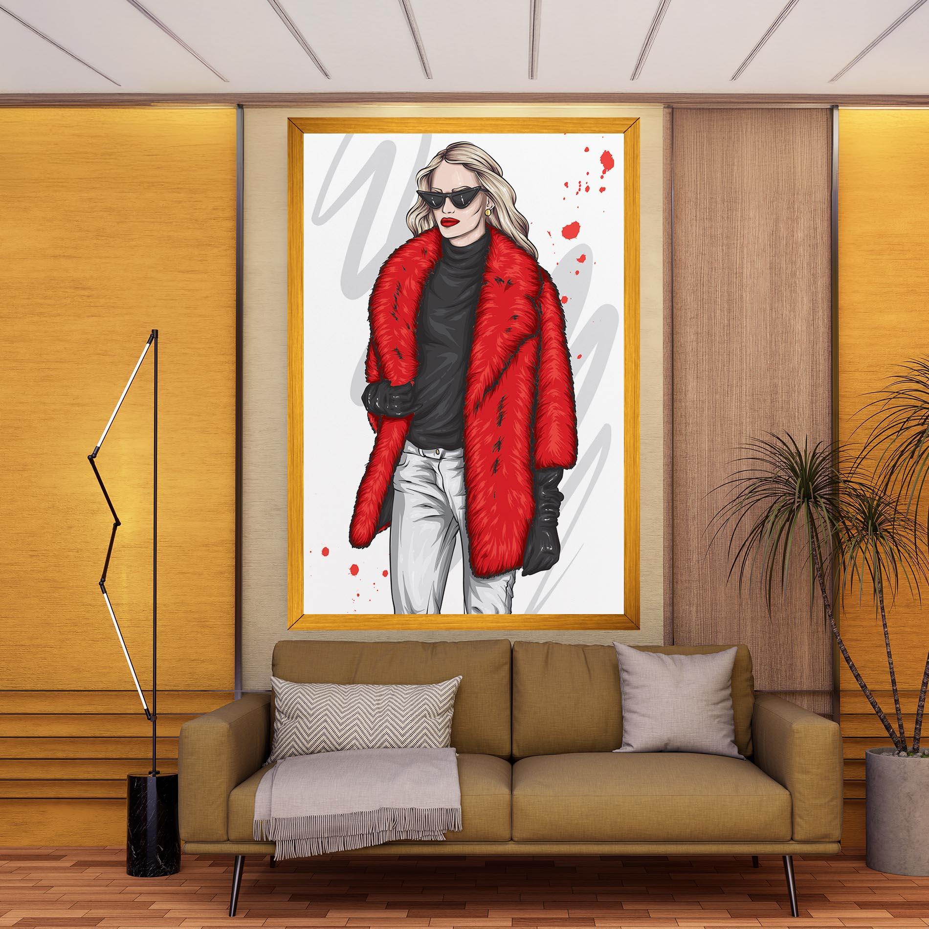 Vászonkép Black Blouse Woman mockup 9