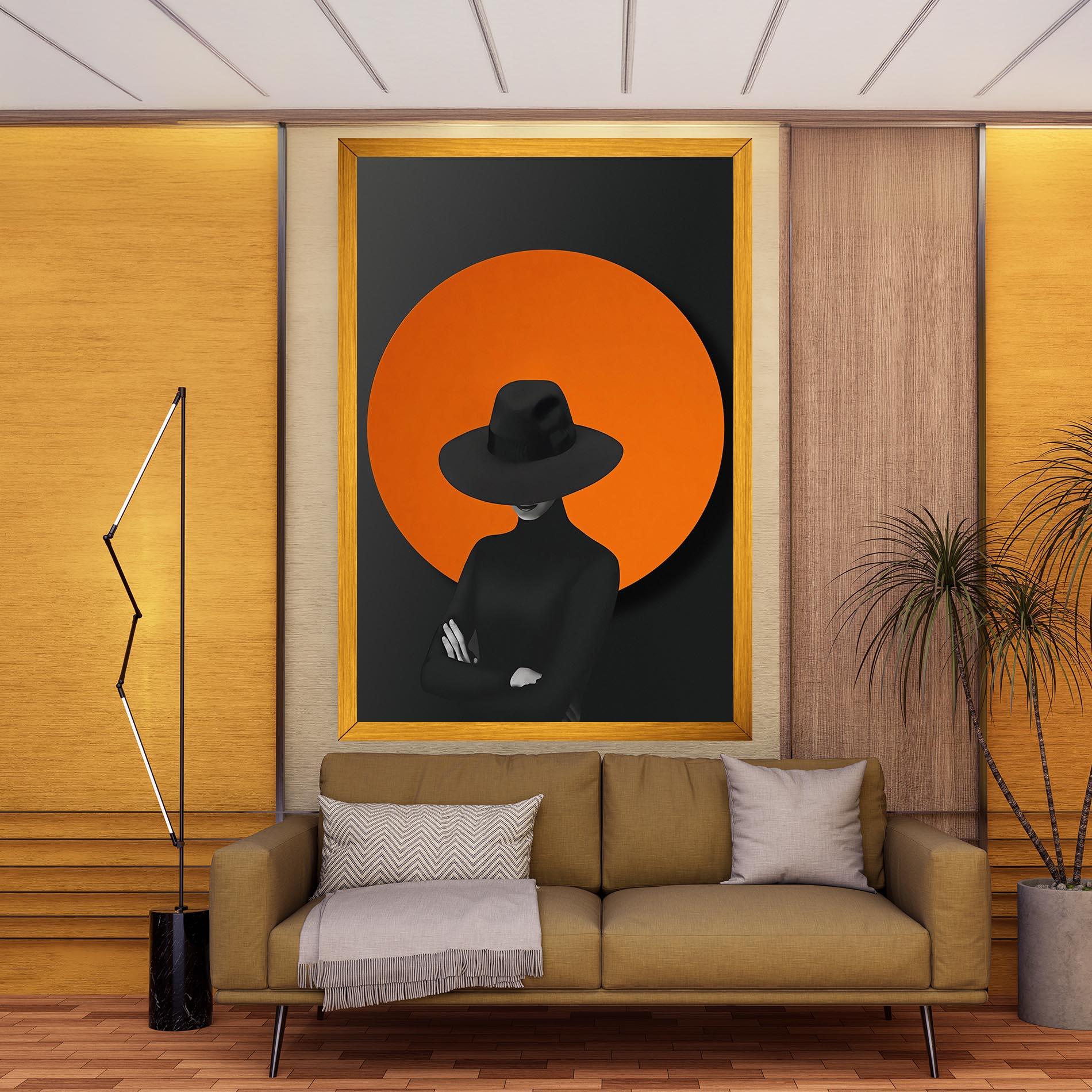 Vászonkép Black Fashion mockup 9