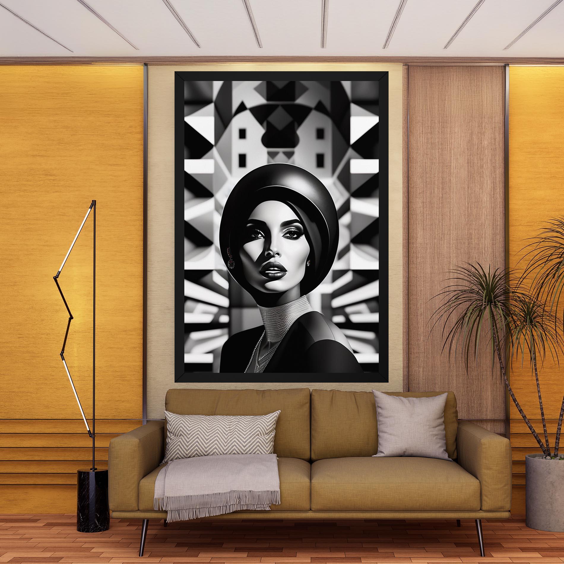 Vászonkép Big Black Hat mockup 9