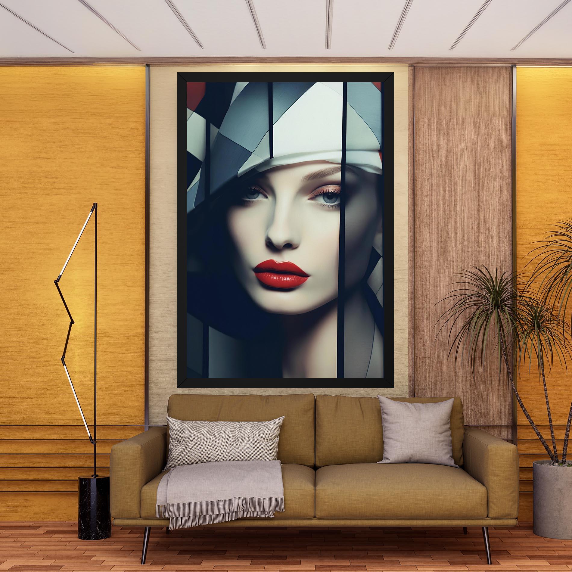 Vászonkép Big Juicy Lips Woman mockup 9