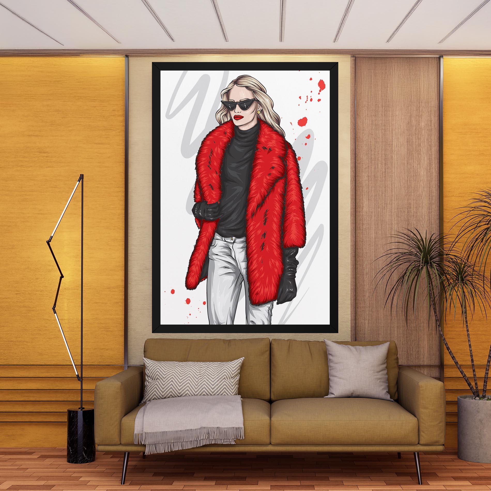 Vászonkép Black Blouse Woman mockup 9