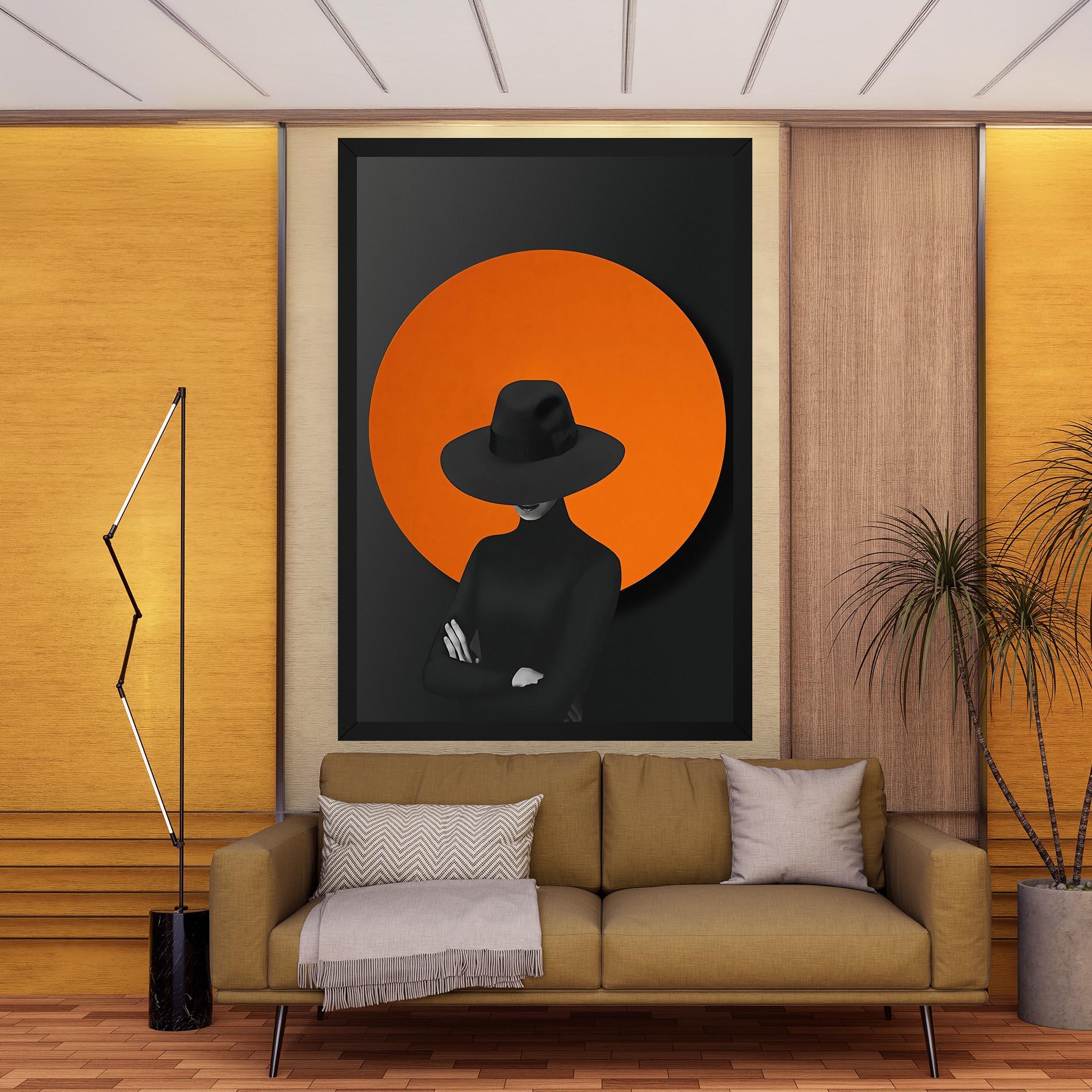 Vászonkép Black Fashion mockup 9