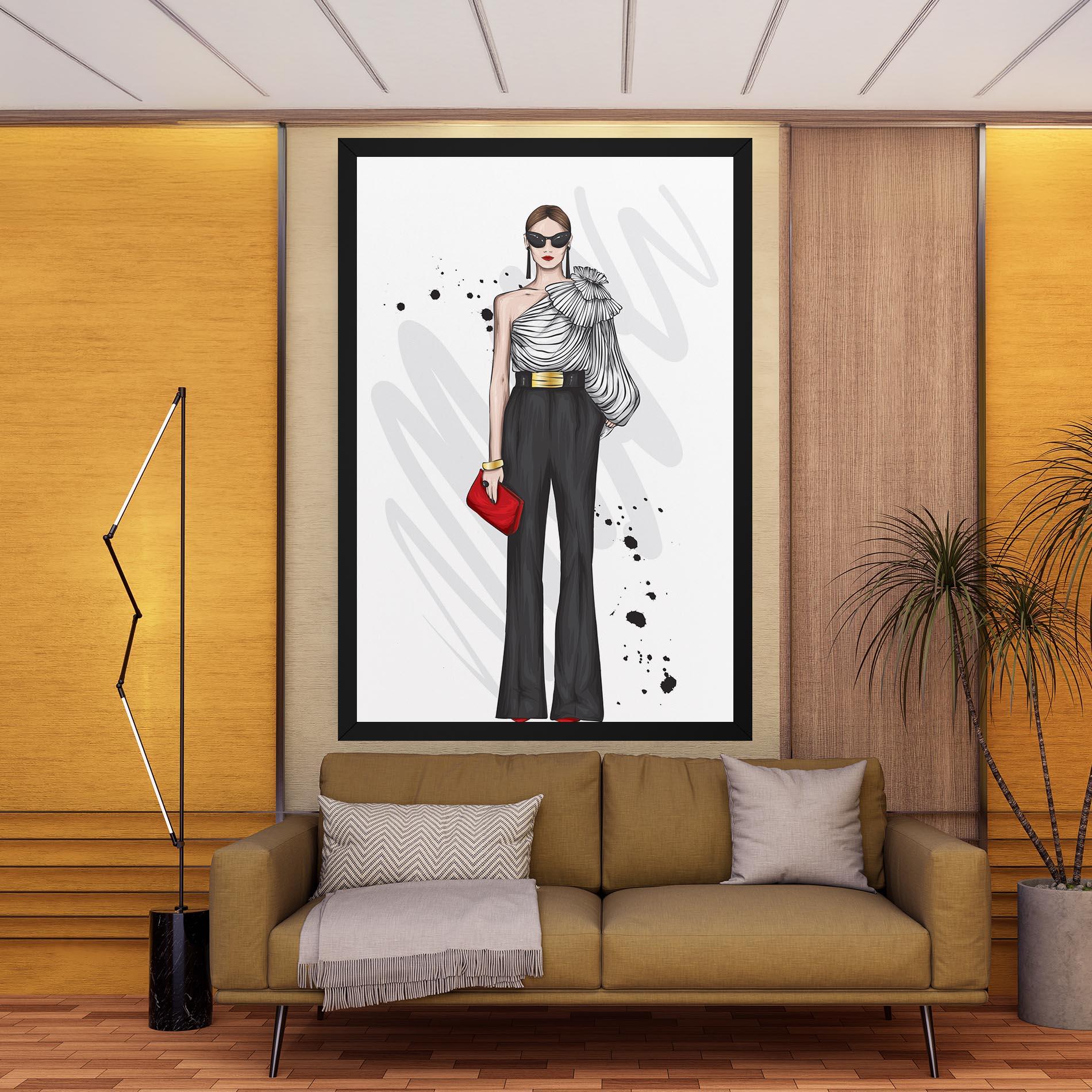 Vászonkép Tall Black Pants mockup 9