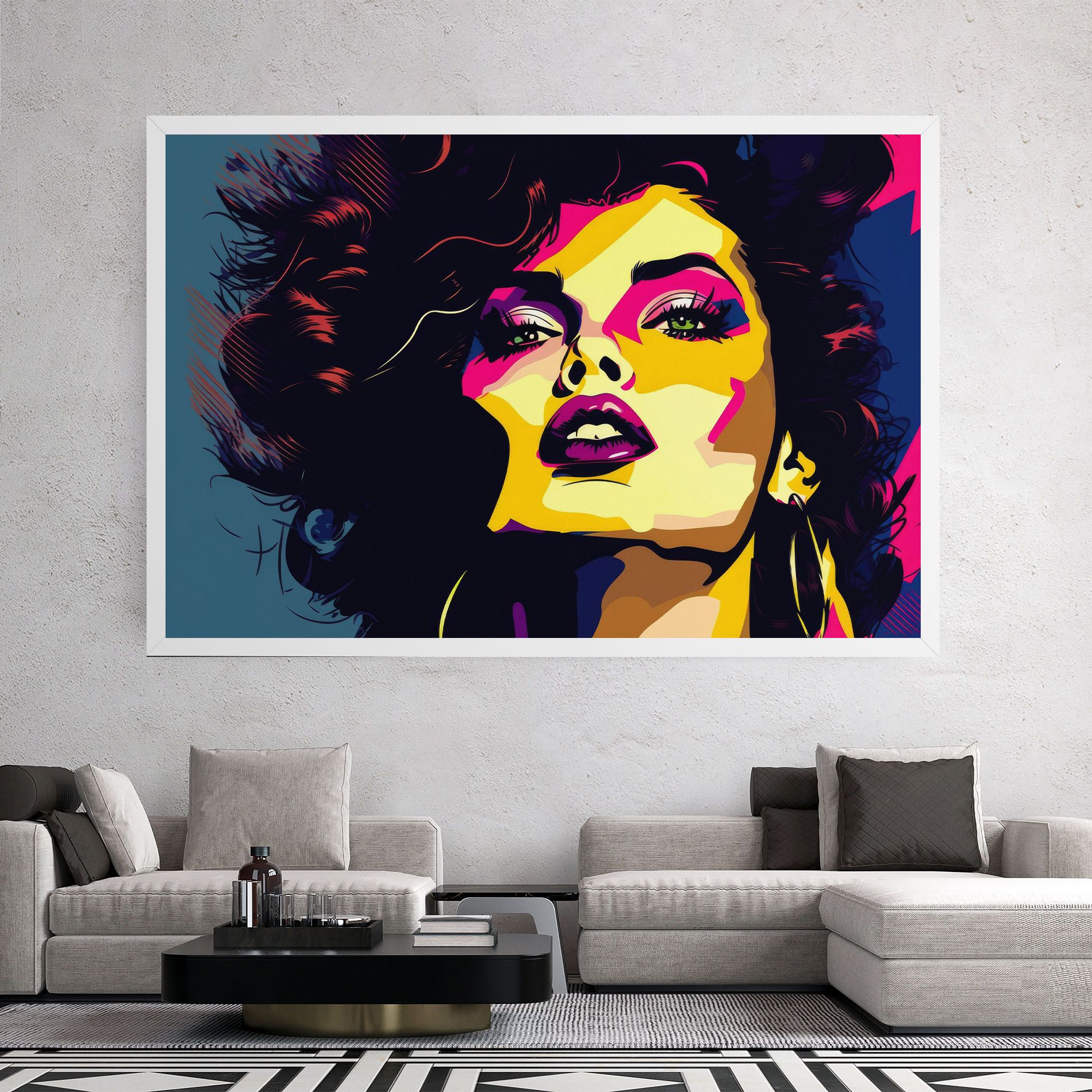 Pop Art Portrait Woman mockup 2