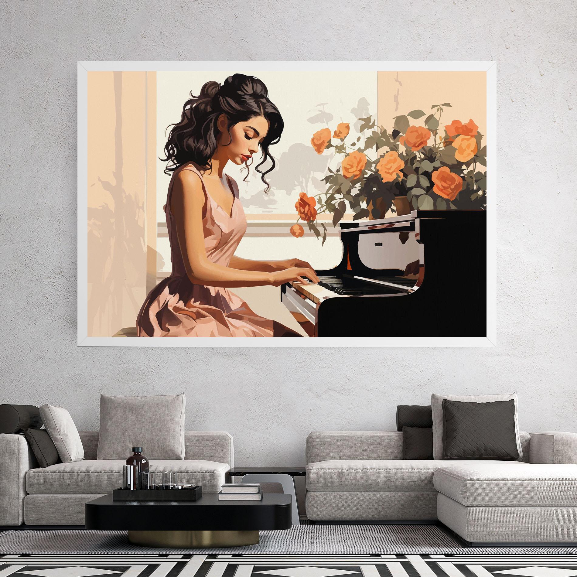 Vászonkép Singer Painting mockup 2