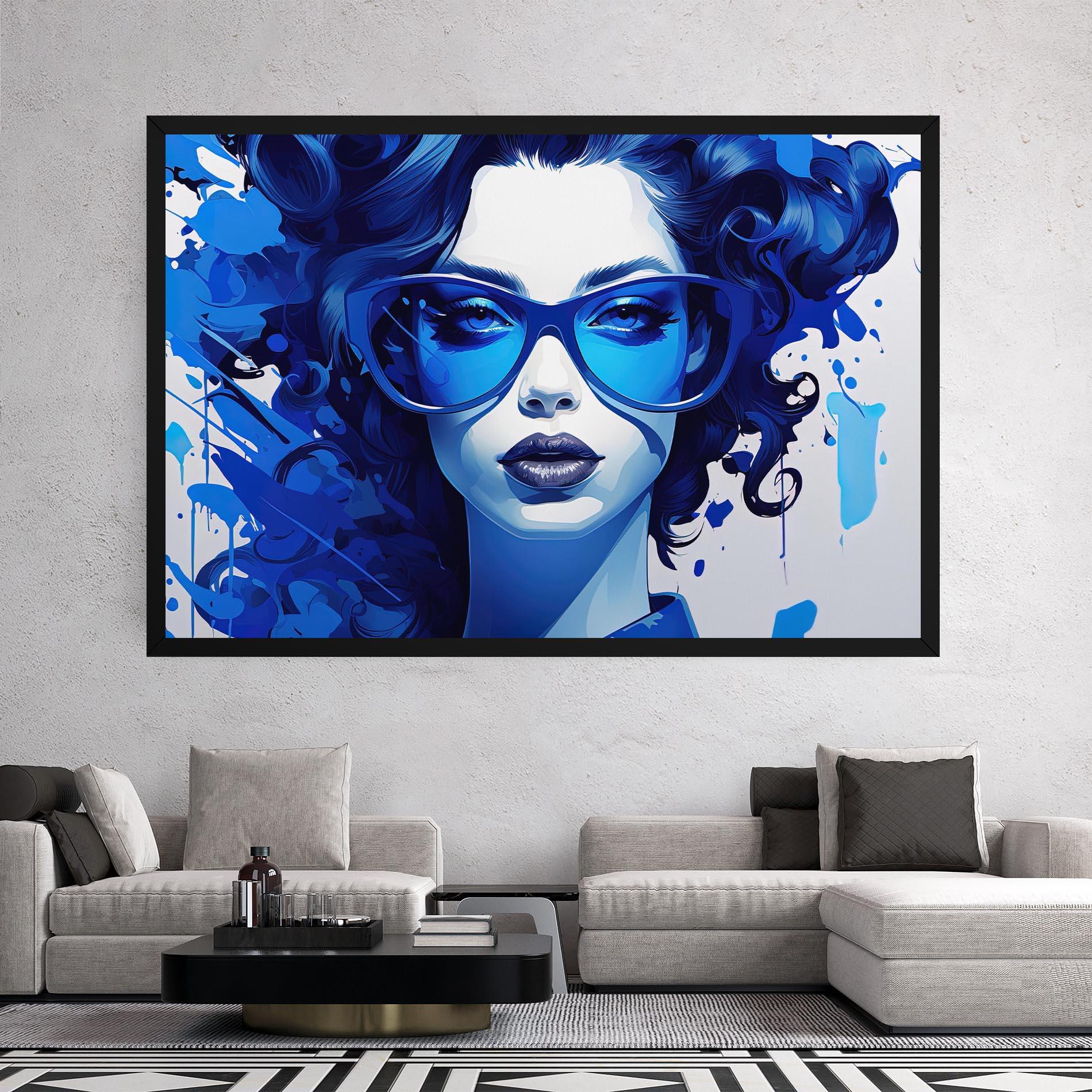 Vászonkép Big Blue Glasses mockup 2
