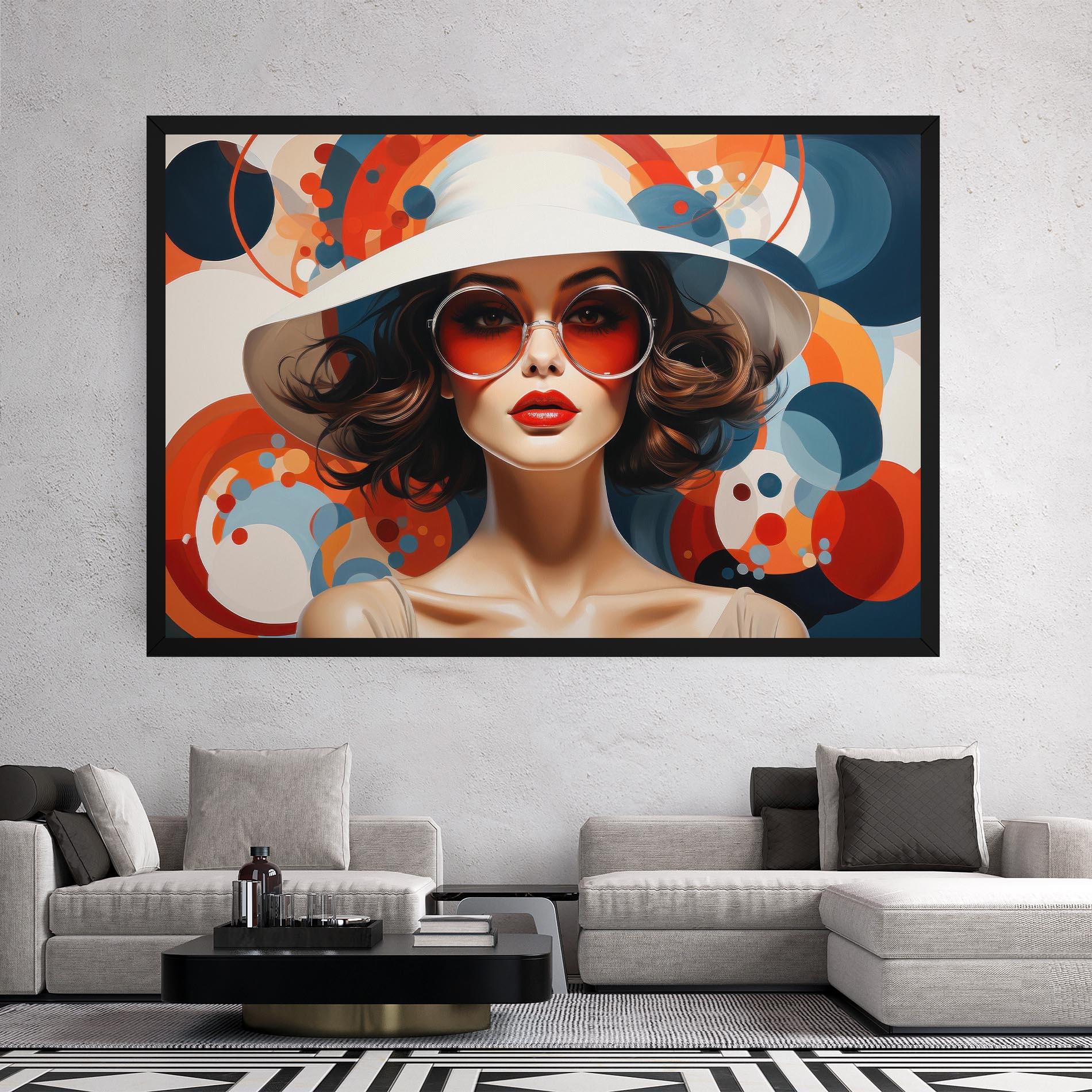 Vászonkép Big Glasses Woman mockup 2