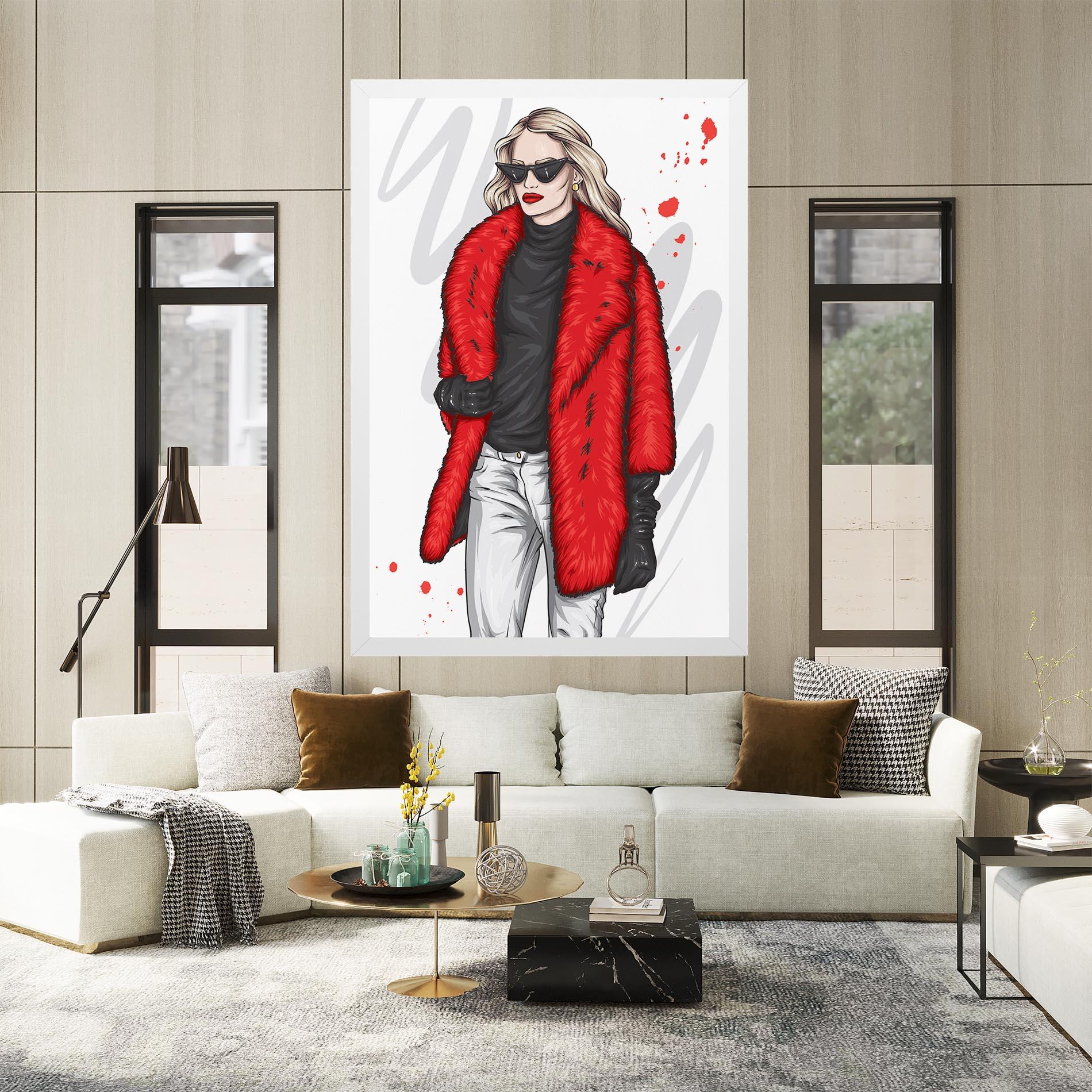 Vászonkép Black Blouse Woman mockup 2