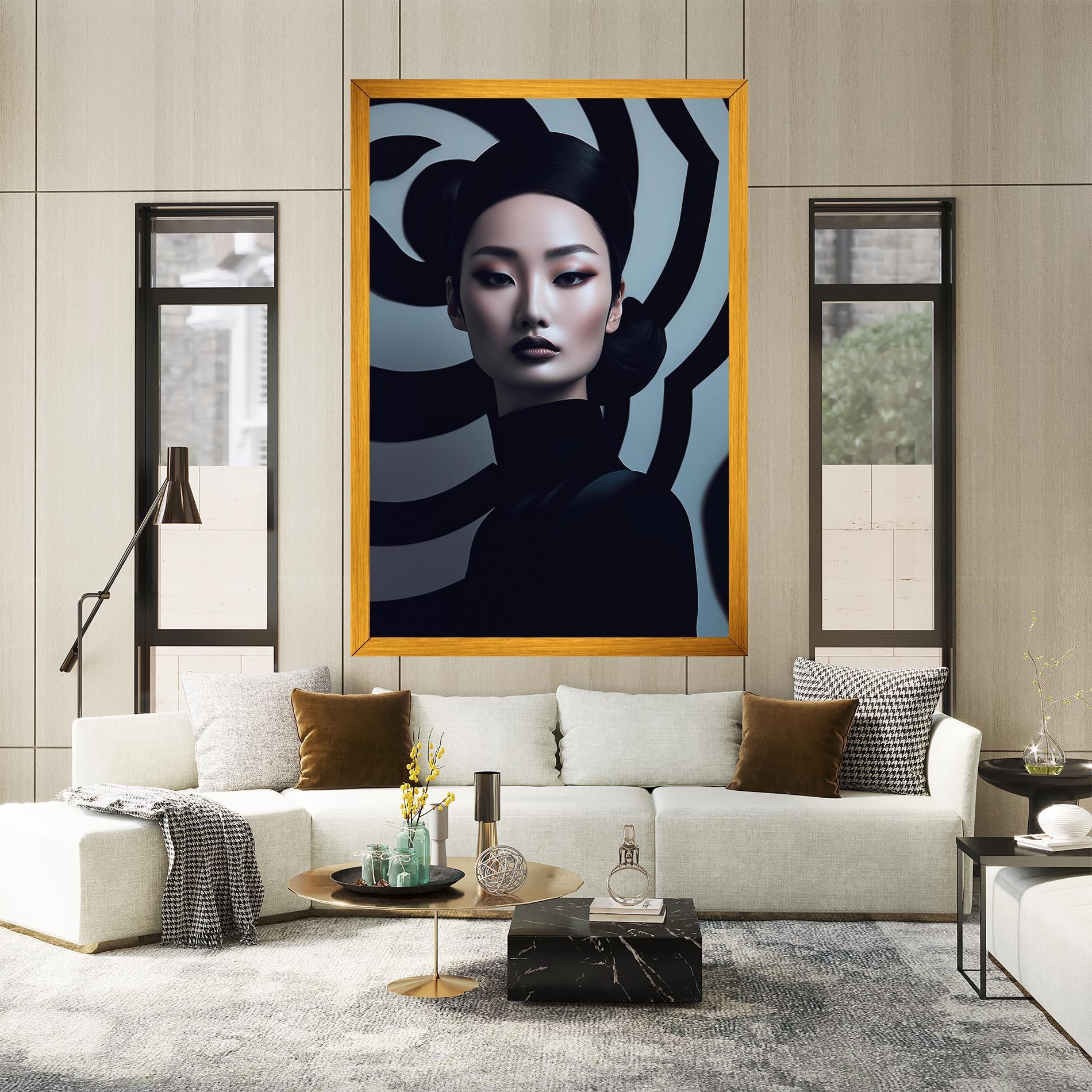 Vászonkép Asiatic Black Outfit mockup 2