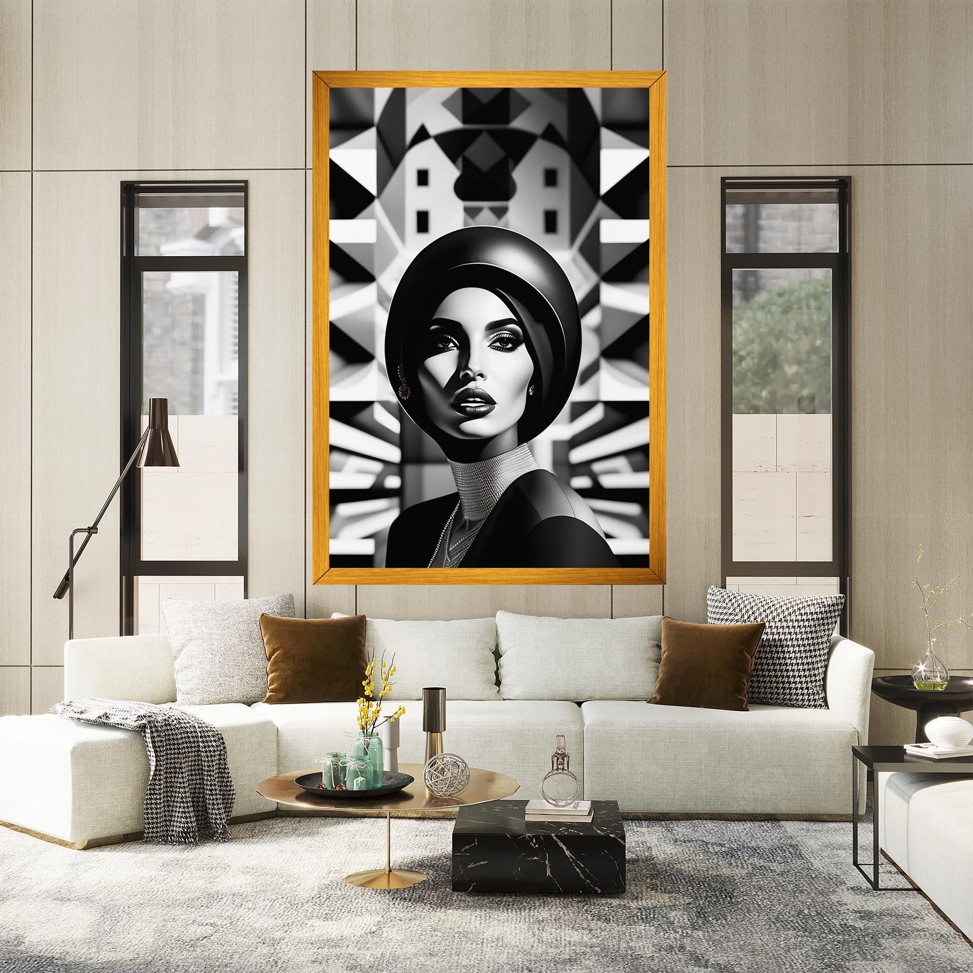 Vászonkép Big Black Hat mockup 2