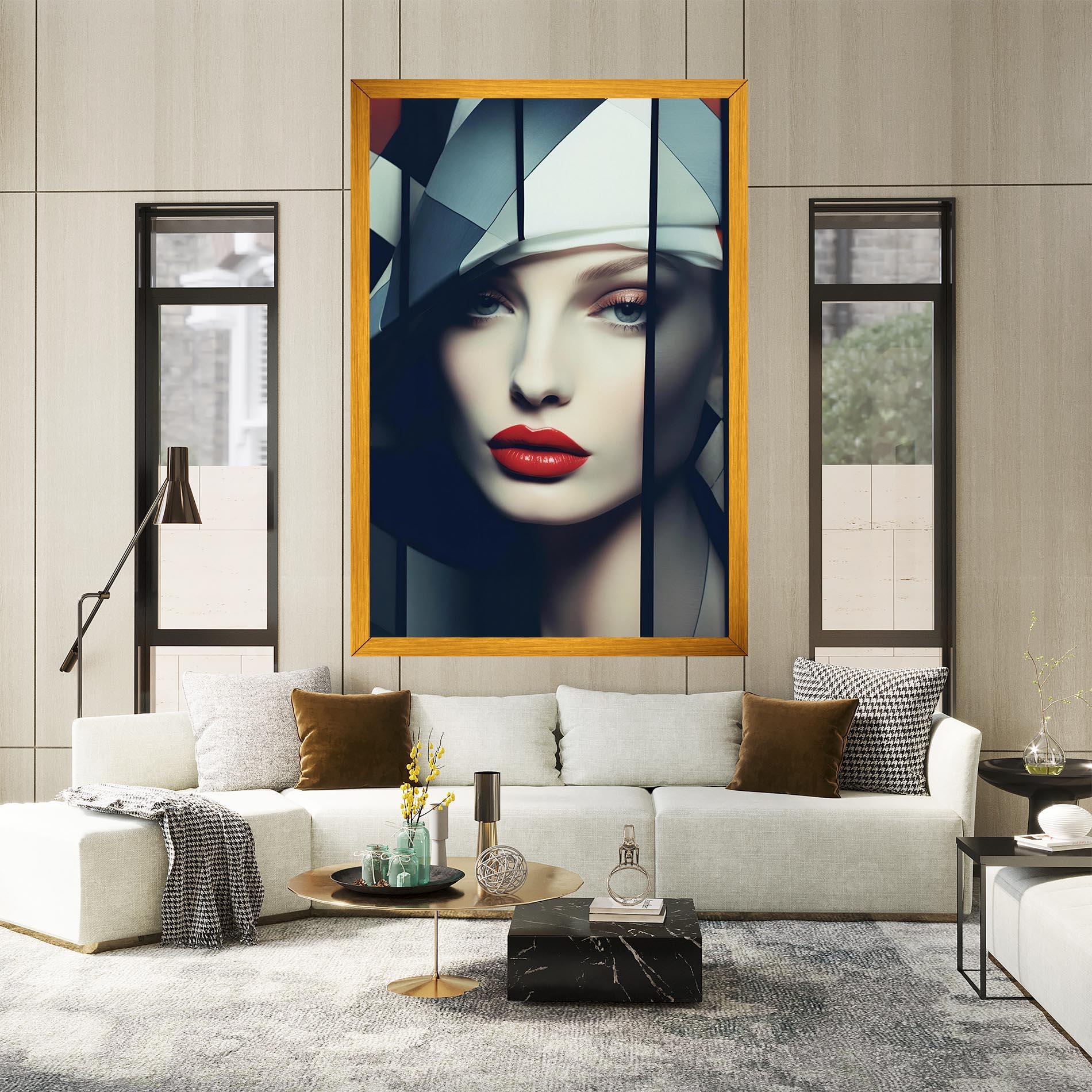 Vászonkép Big Juicy Lips Woman mockup 2