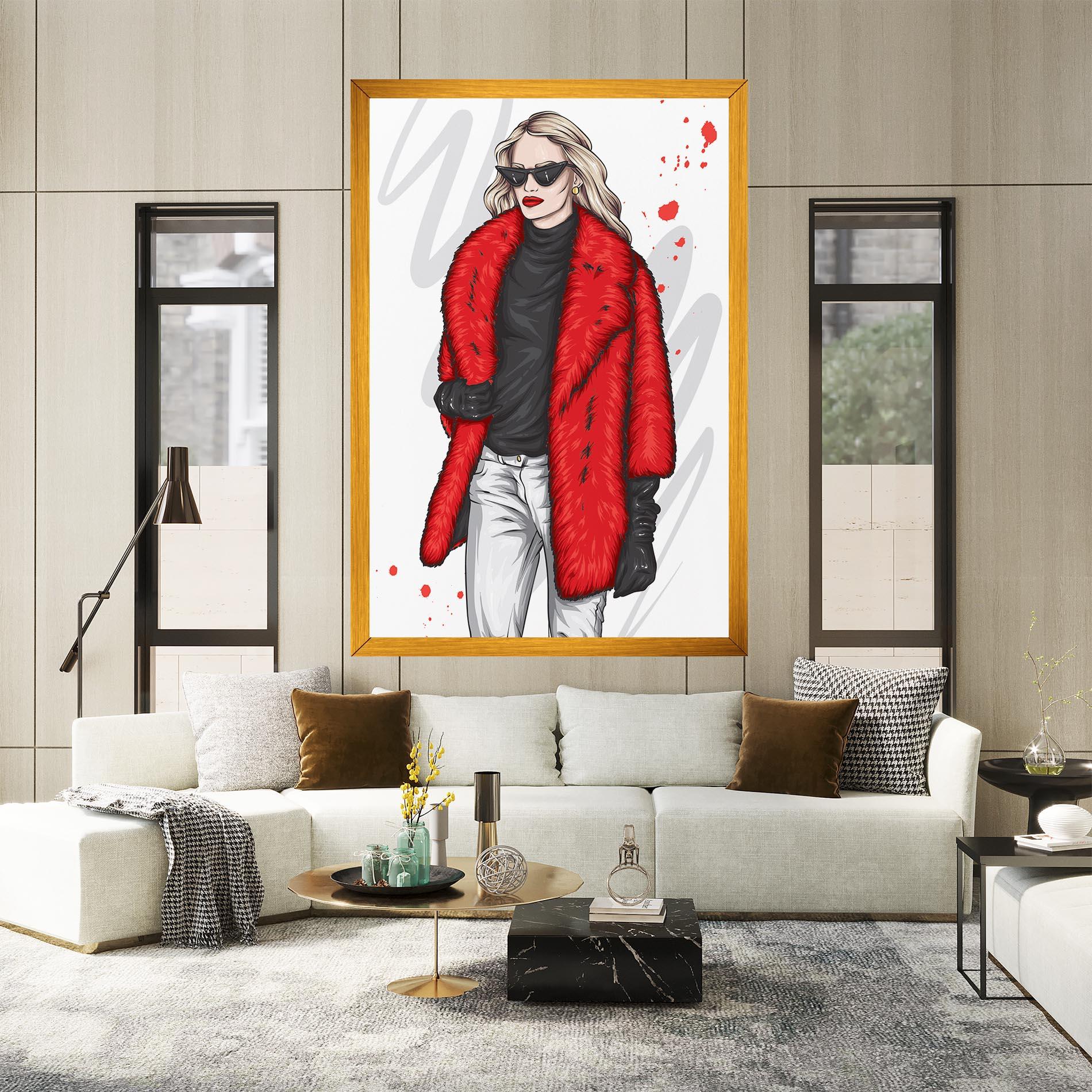 Vászonkép Black Blouse Woman mockup 2